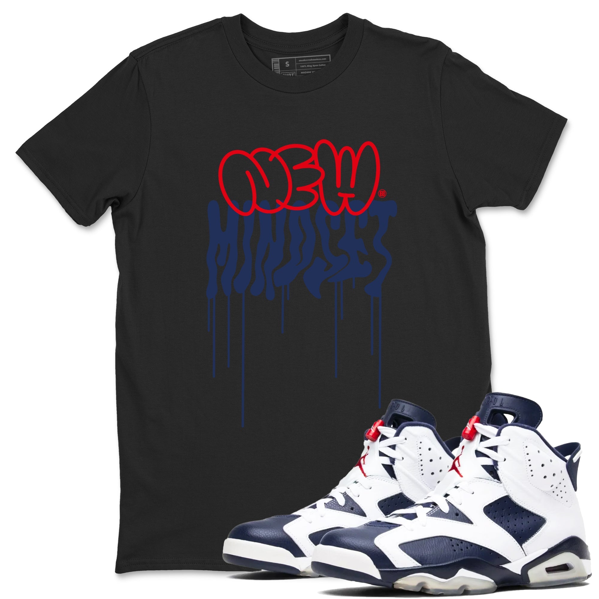 6s Olympic shirts to match jordans New Mindset sneaker match tees Air Jordan 6 Olympic Sneaker Shirts Drip Gear Zone streetwear brand Black 1 unisex cotton tee