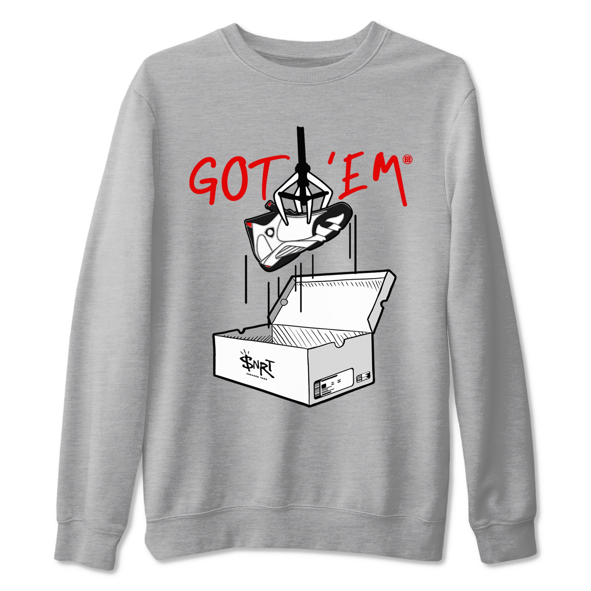 Air Jordan 14 Black Toe t shirts to match sneakers New Treasure Hunter sneaker match tees 14s Black Toe sneaker match tee Drip Gear Zone unisex cotton Heather Grey 2 shirts