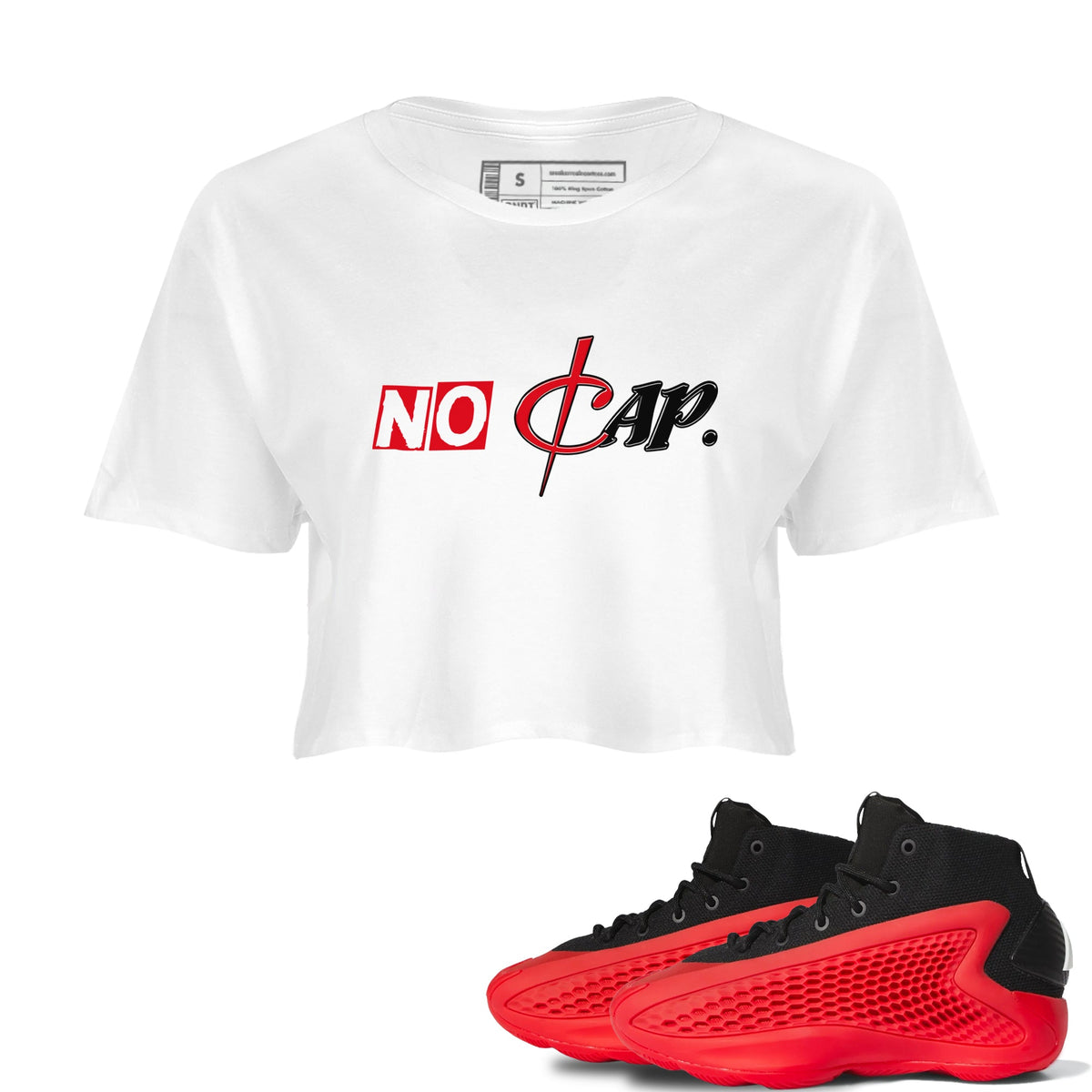 AE1 Bred shirts to match jordans No Cap sneaker match tees AE1 Bred match shoes to clothes Drip Gear Zone unisex cotton White 1 crop tee