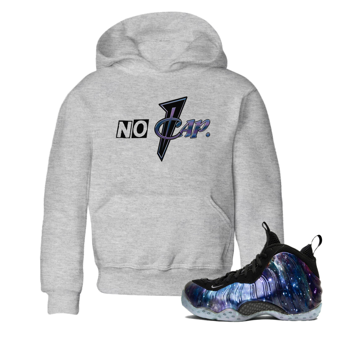 Air Foamposite One Galaxy shirts to match jordans No Cap sneaker match tees Air Foamposite One Galaxy Drip Gear Zone Youth Baby Heather Grey 1 crew neck shirts
