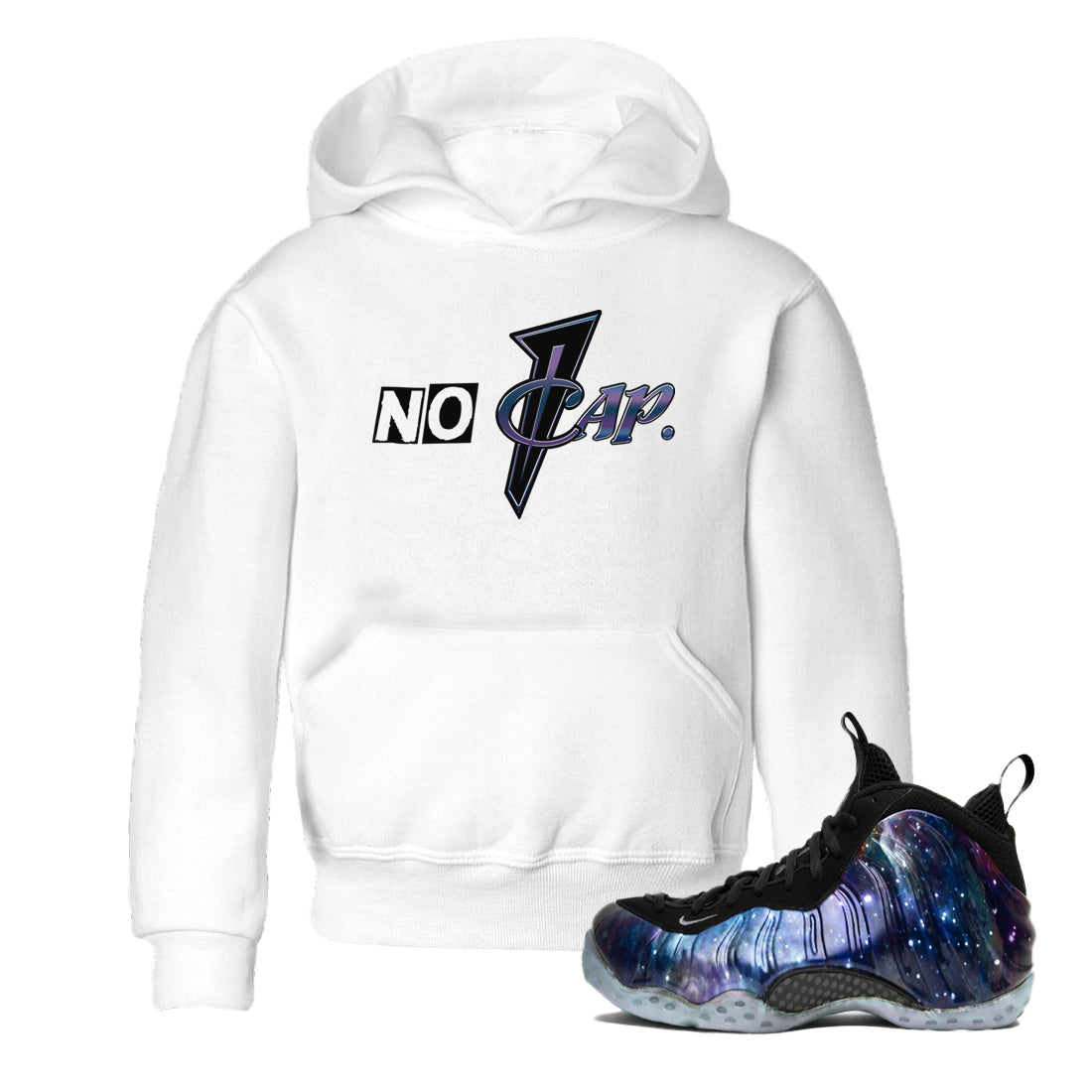 Air Foamposite One Galaxy shirts to match jordans No Cap sneaker match tees Air Foamposite One Galaxy Drip Gear Zone Youth Baby White 1 crew neck shirts