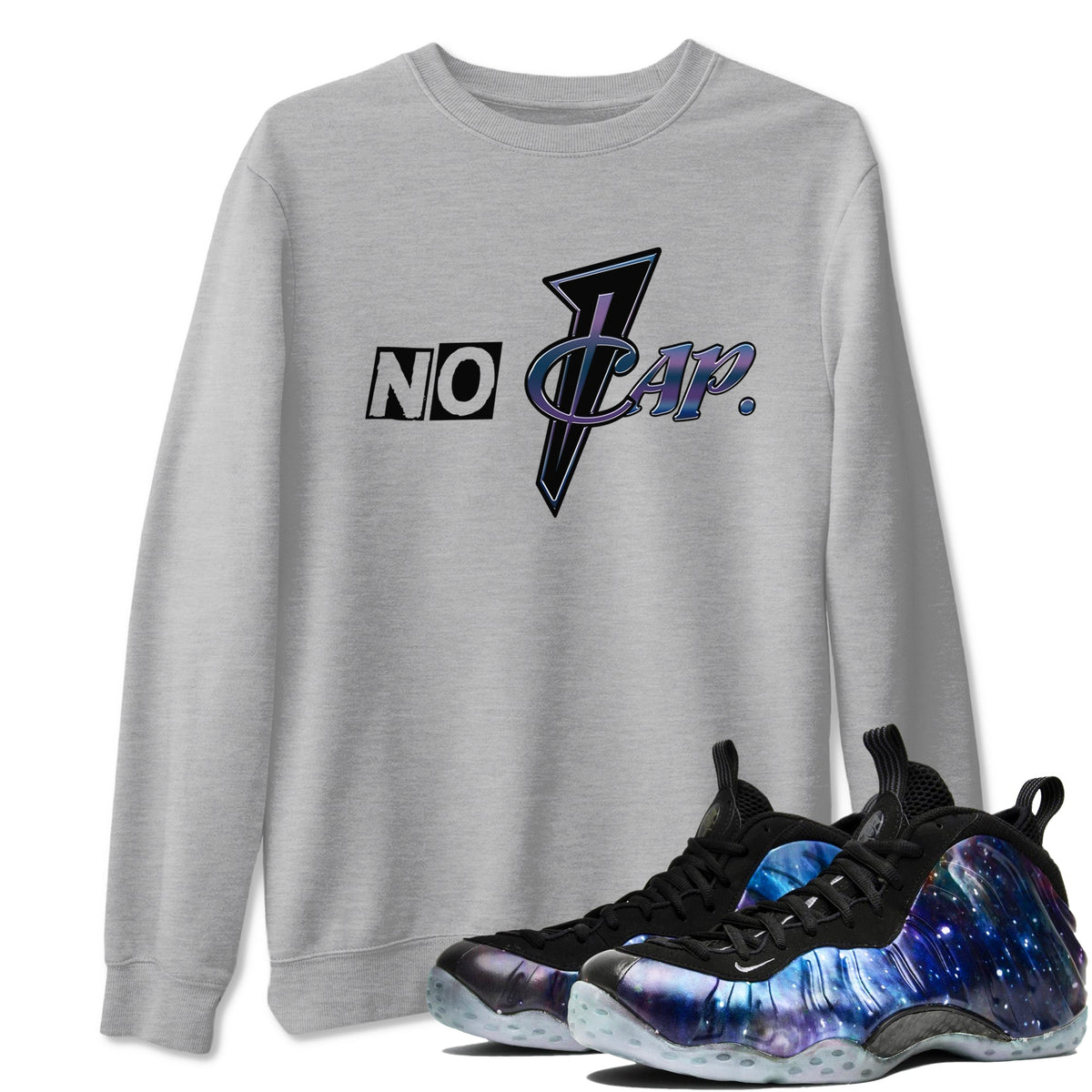 Air Foamposite One Galaxy shirts to match jordans No Cap sneaker match tees Air Foamposite One Galaxy Drip Gear Zone unisex cotton Heather Grey 1 crew neck shirts