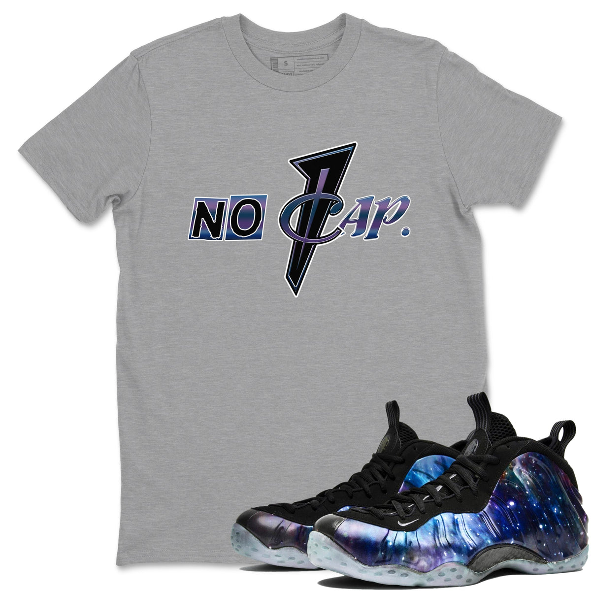 Air Foamposite One Galaxy shirts to match jordans No Cap sneaker match tees Air Foamposite One Galaxy Drip Gear Zone unisex cotton Heather Grey 1 crew neck shirts