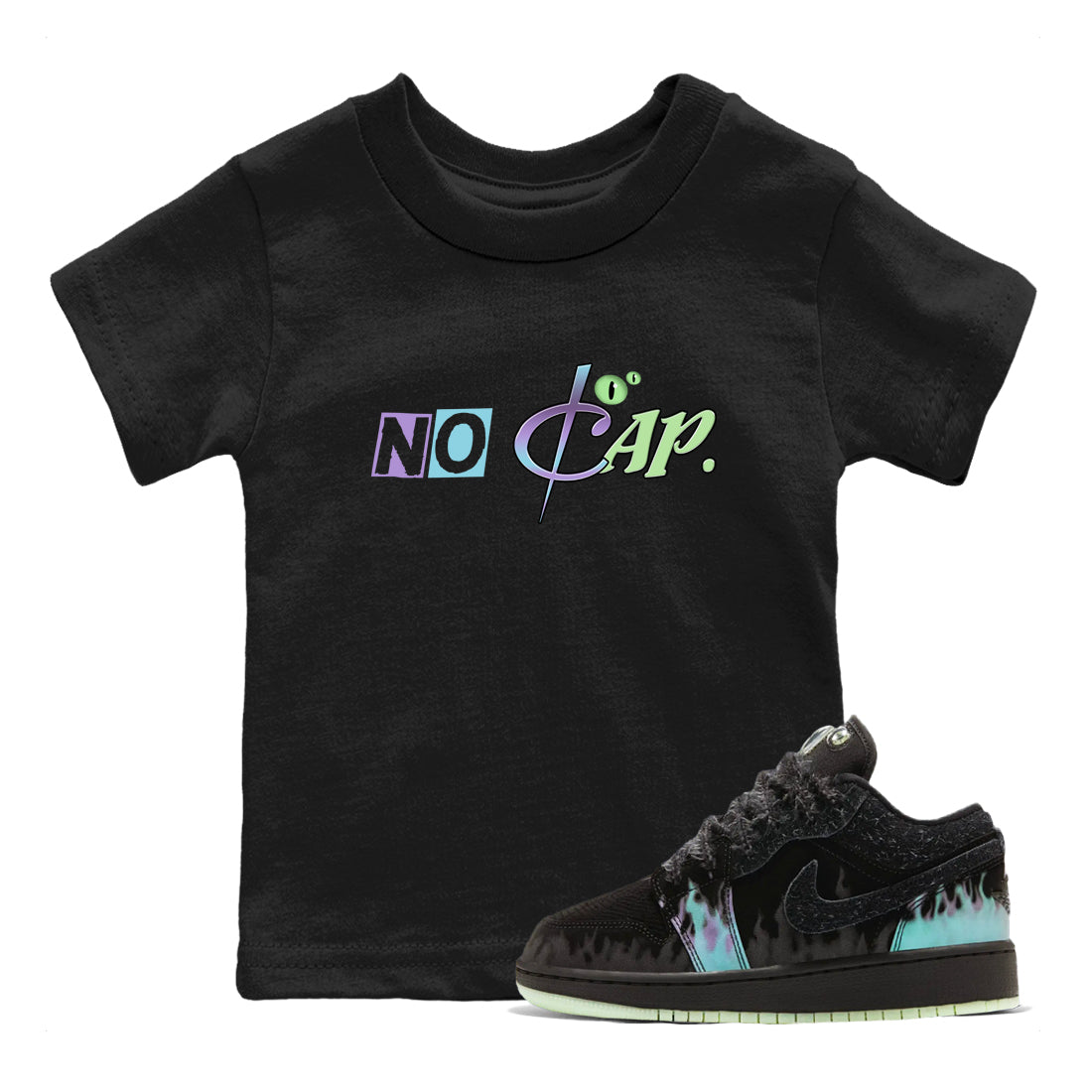 1s Fortune Fly shirts to match jordans No Cap sneaker match tees Air Jordan 1 Fortune Fly match shoes to clothes Drip Gear Zone Youth Baby Black 1 tee