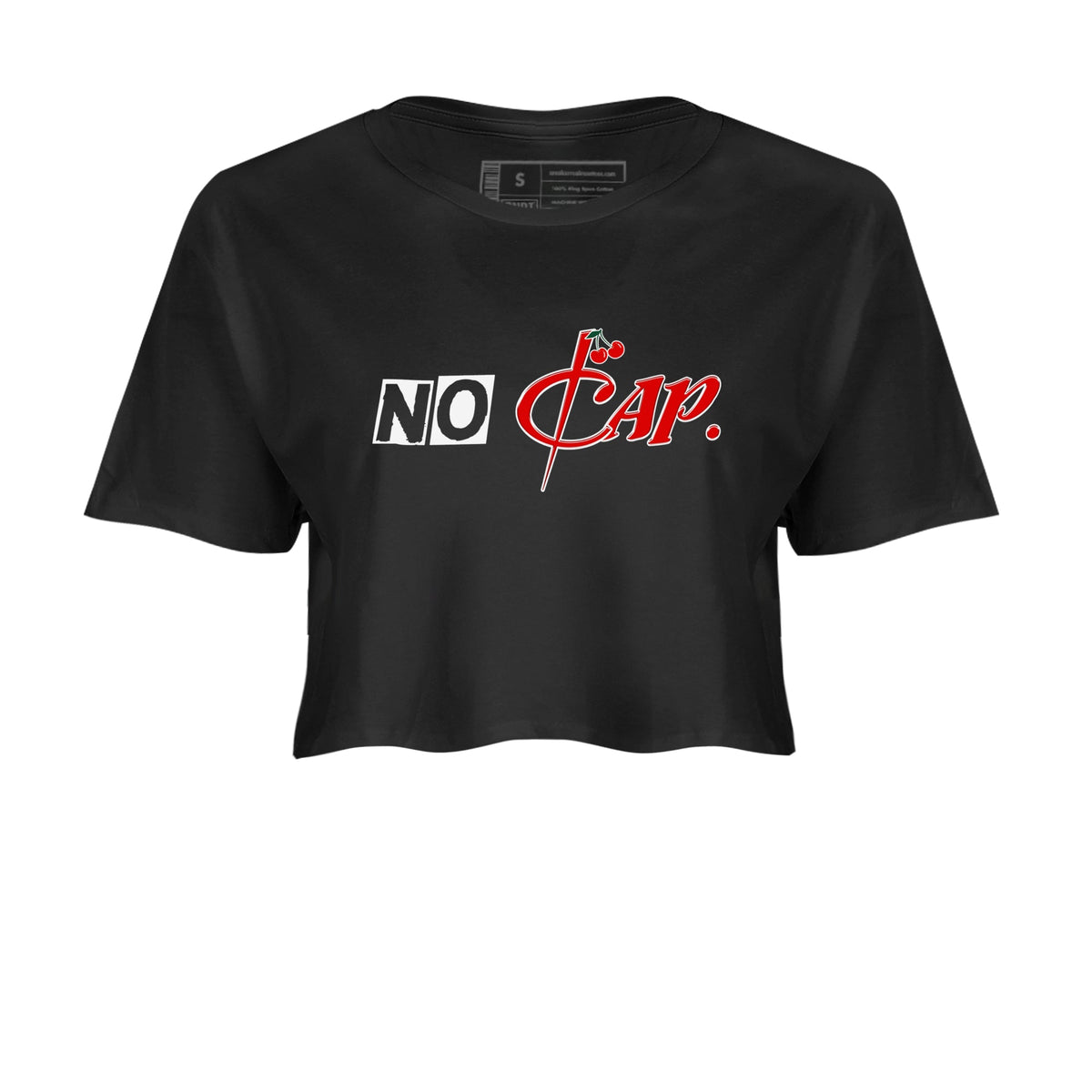 11s Cherry shirts to match jordans No Cap sneaker match tees Air Jordan 11 Retro Cherry match shoes to clothes Drip Gear Zone unisex cotton Black 2 crop tee