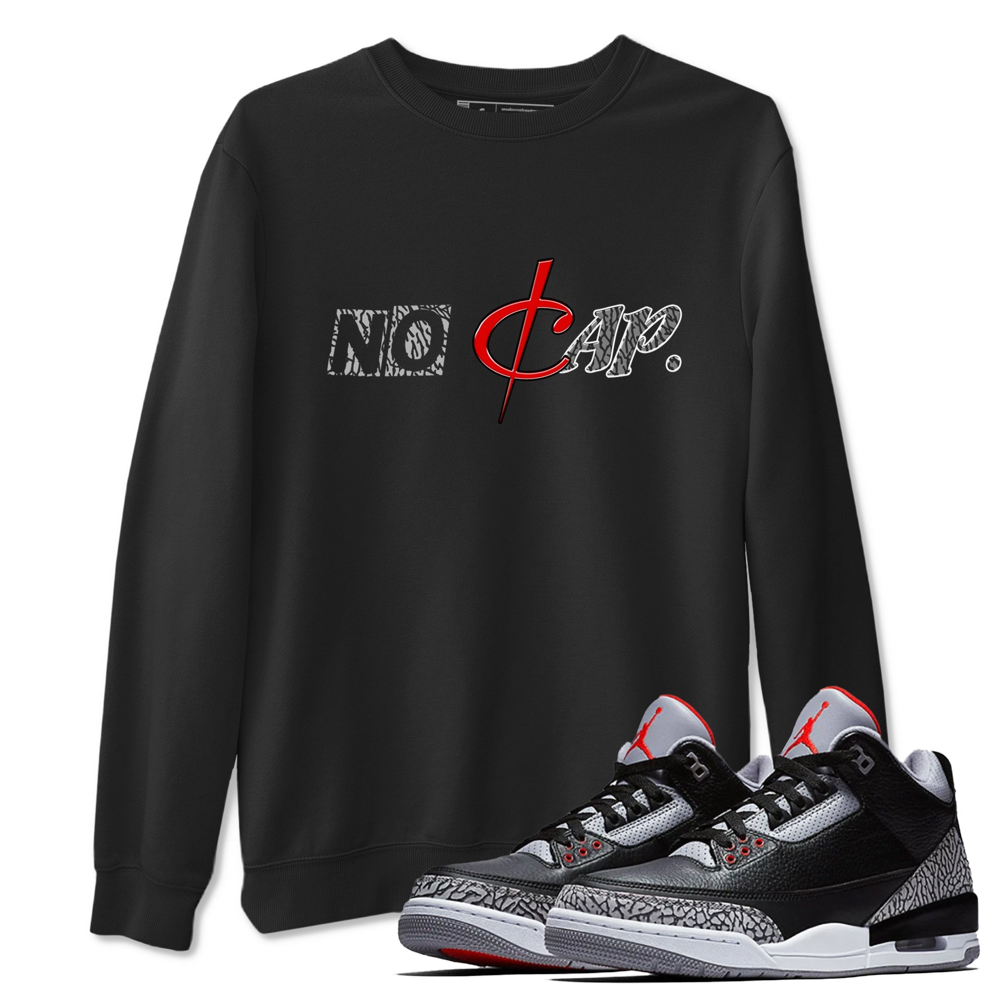 3s Black Cement shirts to match jordans No Cap sneaker match tees Air Jordan 3 Black Cement match shoes to clothes Drip Gear Zone unisex cotton Black 1 shirts