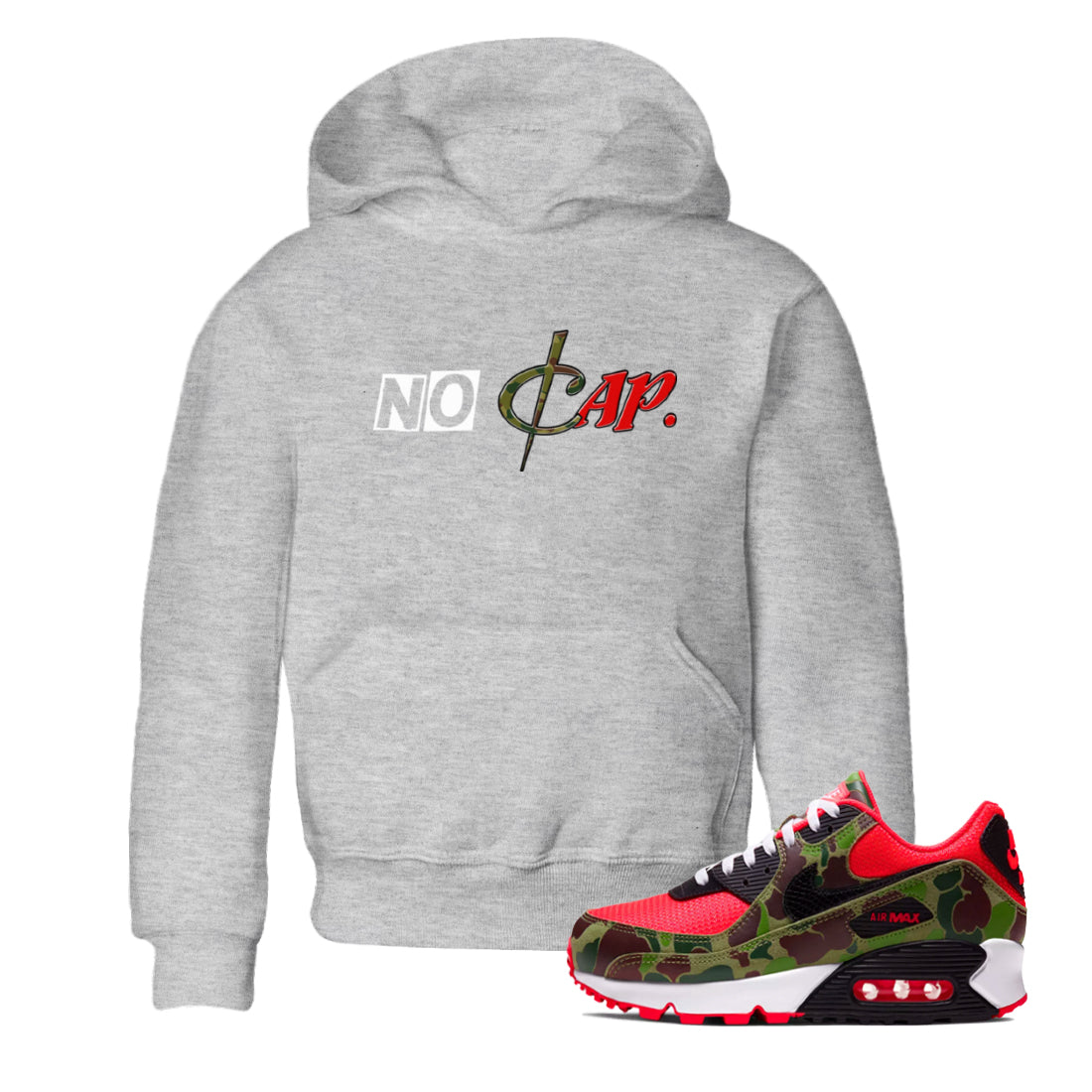 Air Max 90 Duck Camo shirts to match jordans No Cap sneaker match tees Air Max 90 Reverse Duck Camo match shoes to clothes Drip Gear Zone Youth Baby Heather Grey 1 tee