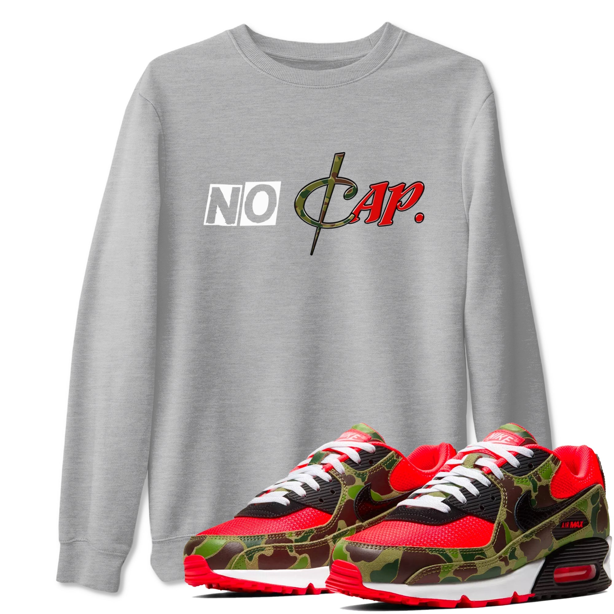 Air Max 90 Duck Camo shirts to match jordans No Cap sneaker match tees Air Max 90 Reverse Duck Camo match shoes to clothes Drip Gear Zone unisex cotton Heather Grey 1 shirts