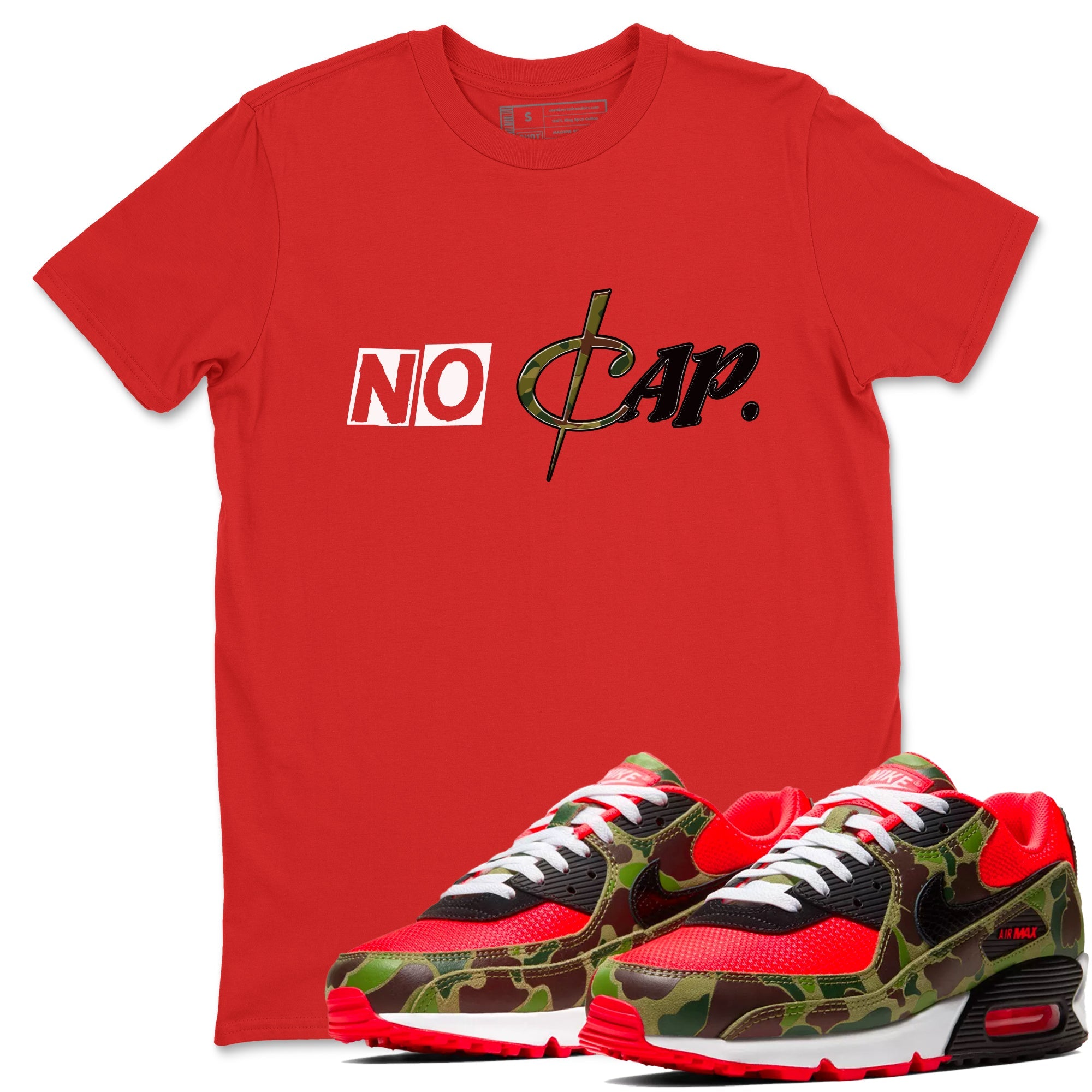Air Max 90 Duck Camo shirts to match jordans No Cap sneaker match tees Air Max 90 Reverse Duck Camo match shoes to clothes Drip Gear Zone unisex cotton Red 1 shirts