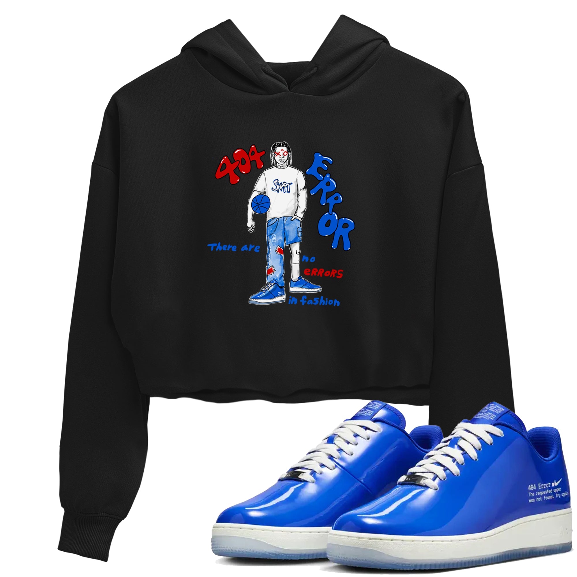 Air Force 1 404 Error shirt to match jordans No Errors In Fashion sneaker tees Air Force 1 404 Error Drip Gear Zone Black 1 crop length shirt
