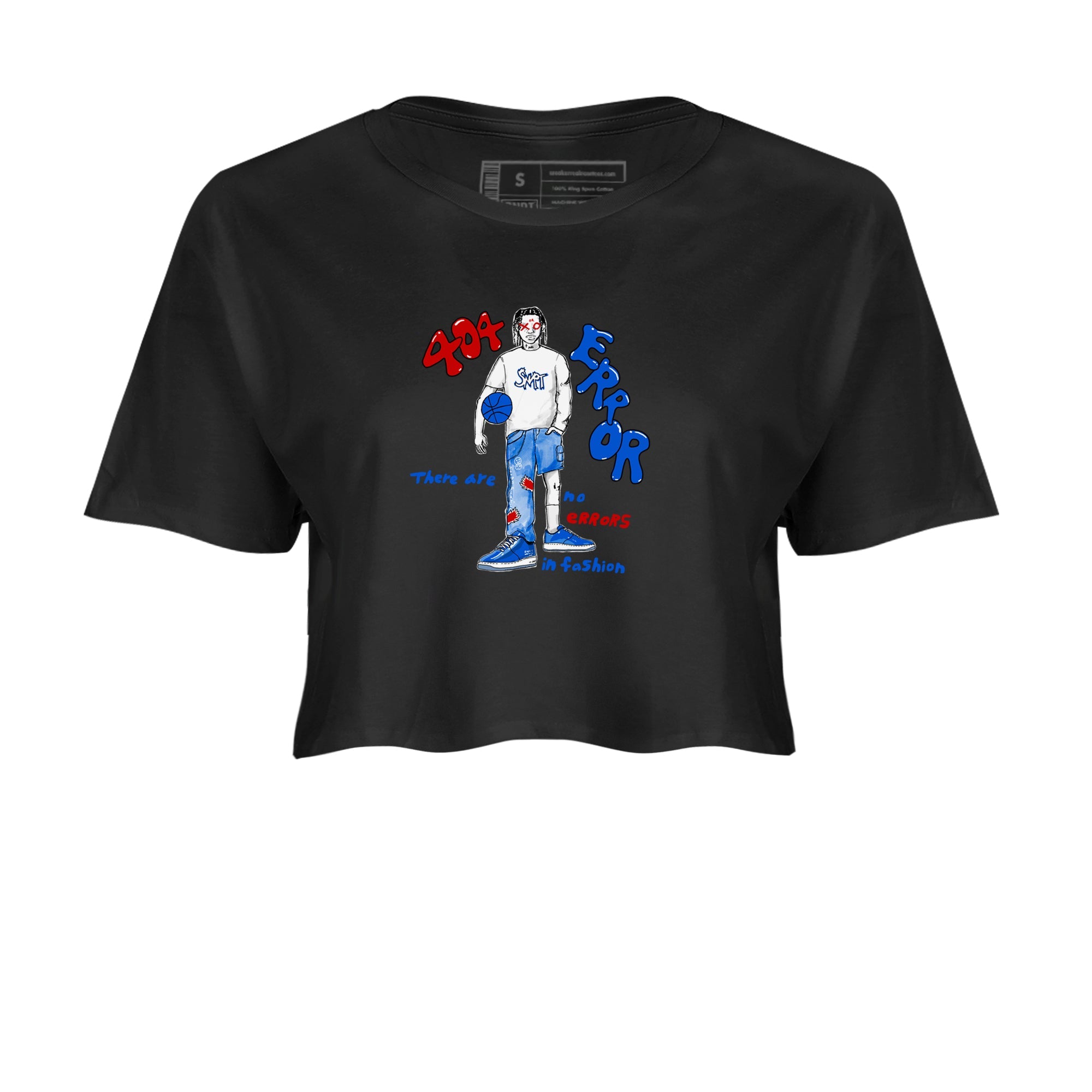 Air Force 1 404 Error shirt to match jordans No Errors In Fashion sneaker tees Air Force 1 404 Error Drip Gear Zone Black 2 crop length shirt