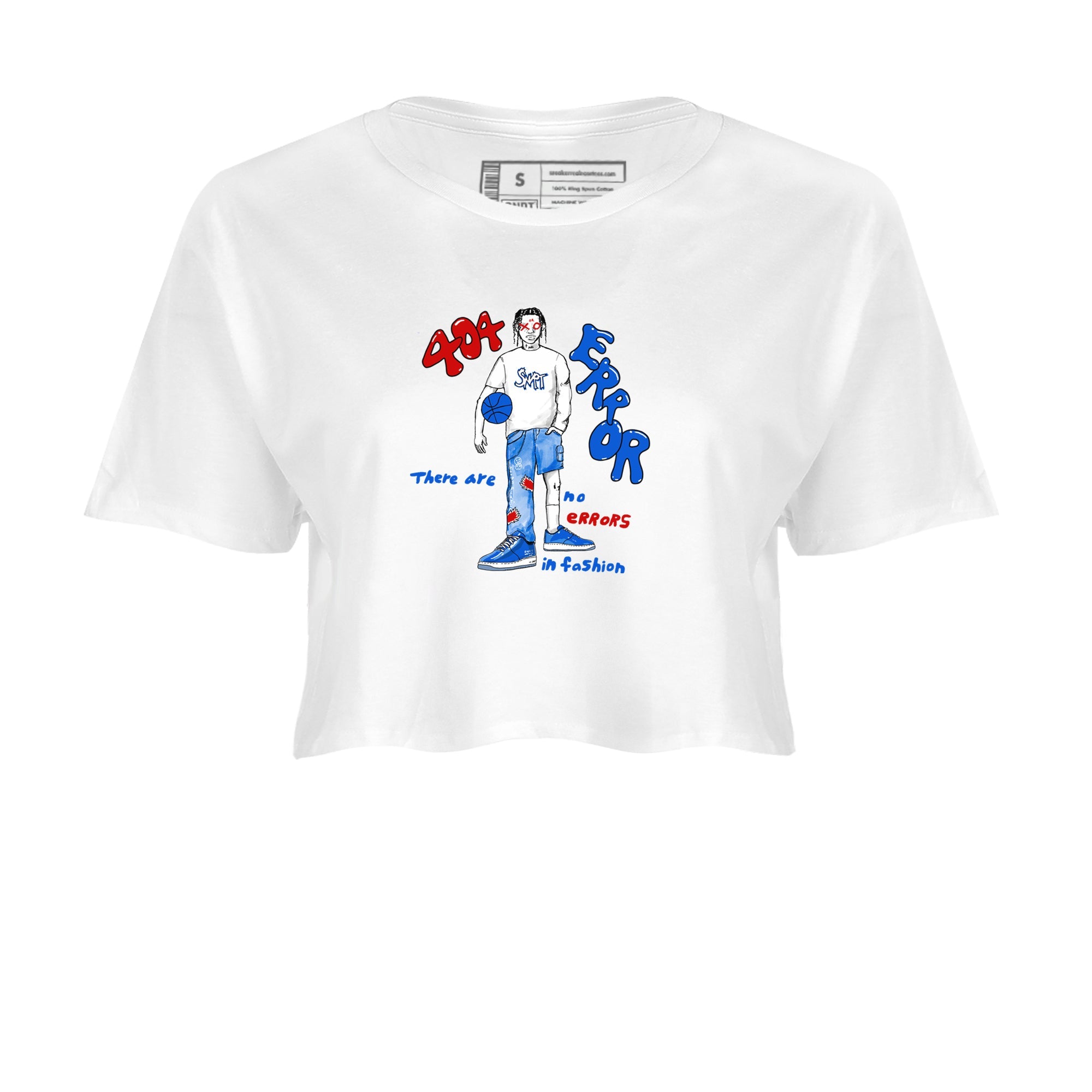 Air Force 1 404 Error shirt to match jordans No Errors In Fashion sneaker tees Air Force 1 404 Error Drip Gear Zone White 2 crop length shirt
