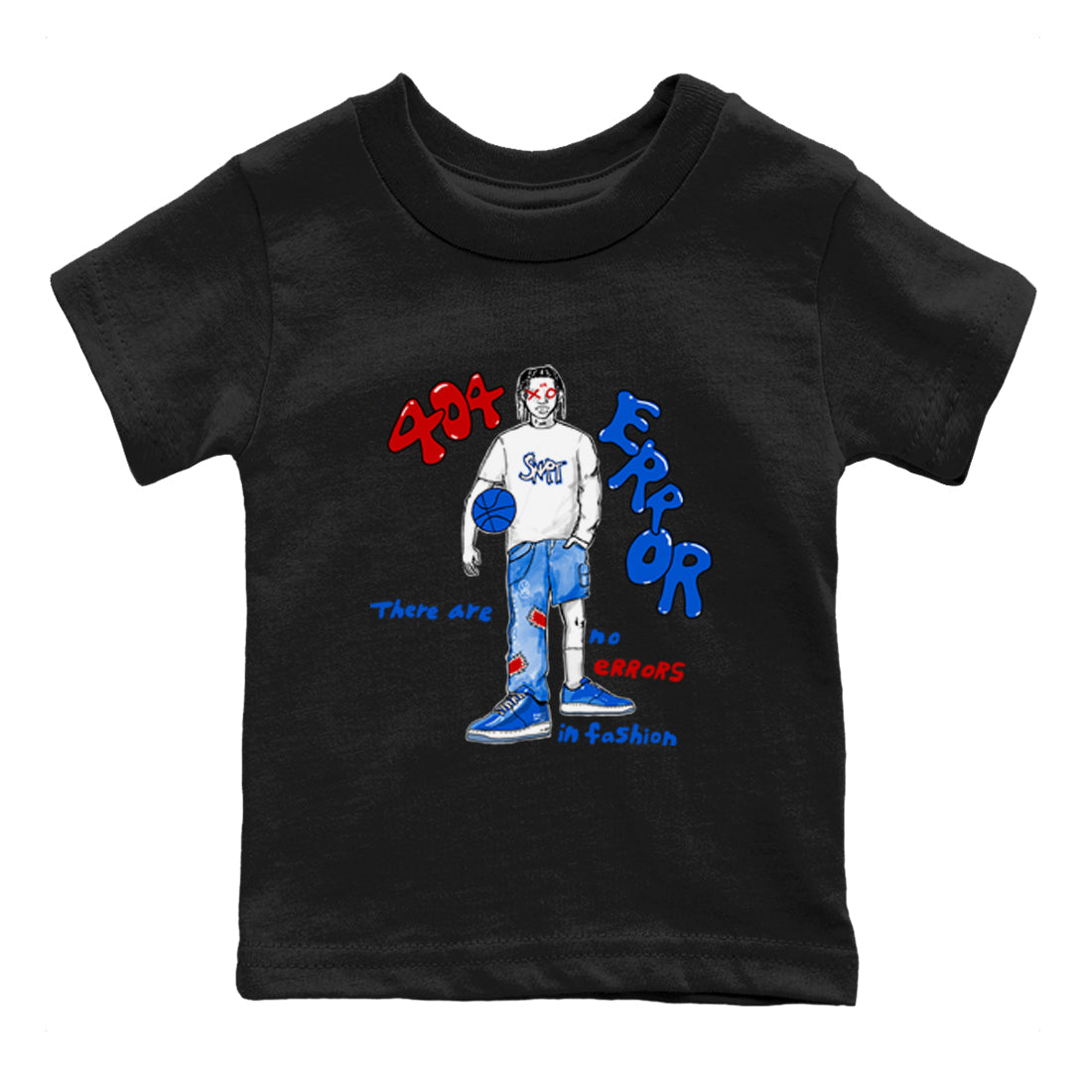 Air Force 1 404 Error shirt to match jordans No Errors In Fashion sneaker tees Air Force 1 404 Error Drip Gear Zone baby toddler Black 2 cotton Shirt