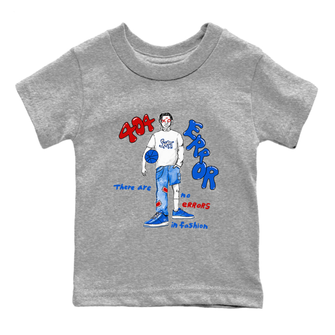 Air Force 1 404 Error shirt to match jordans No Errors In Fashion sneaker tees Air Force 1 404 Error Drip Gear Zone baby toddler Heather Grey 2 cotton Shirt