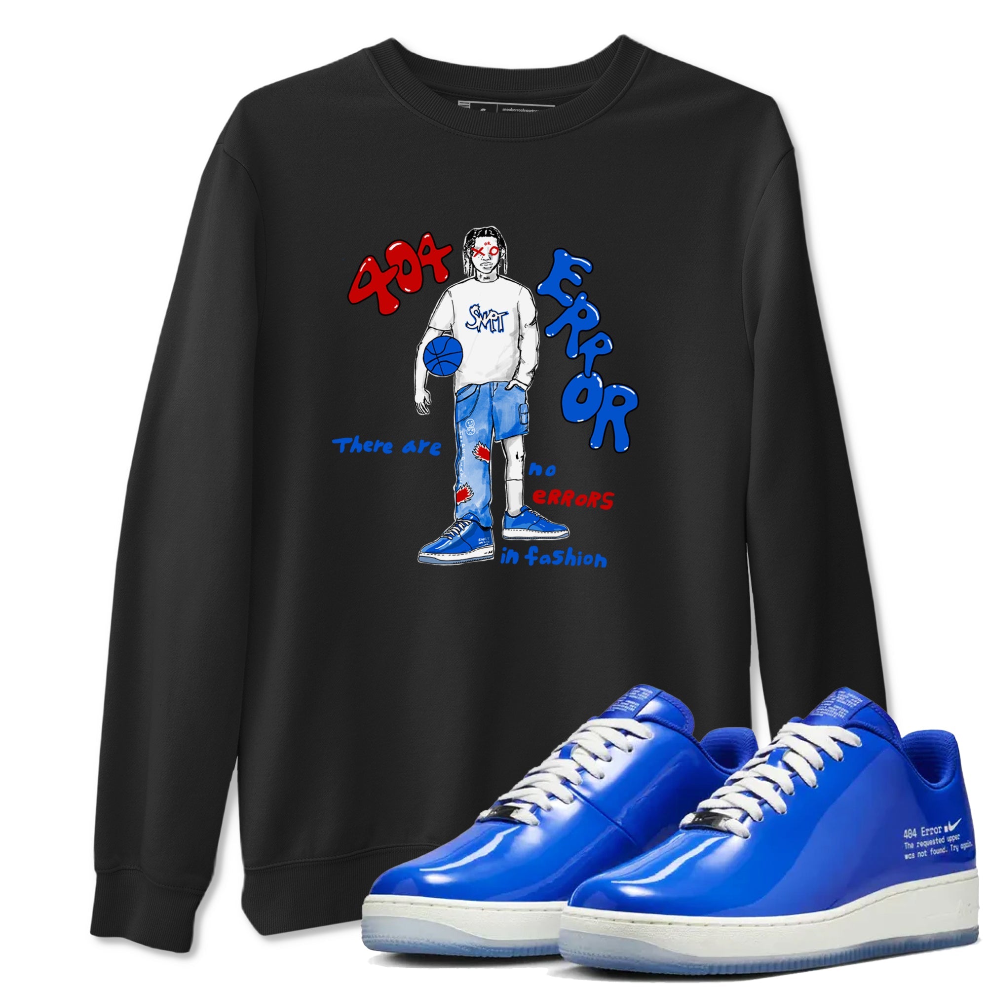 Air Force 1 404 Error shirt to match jordans No Errors In Fashion sneaker tees Air Force 1 404 Error Drip Gear Zone unisex cotton Black 1 crew neck shirt