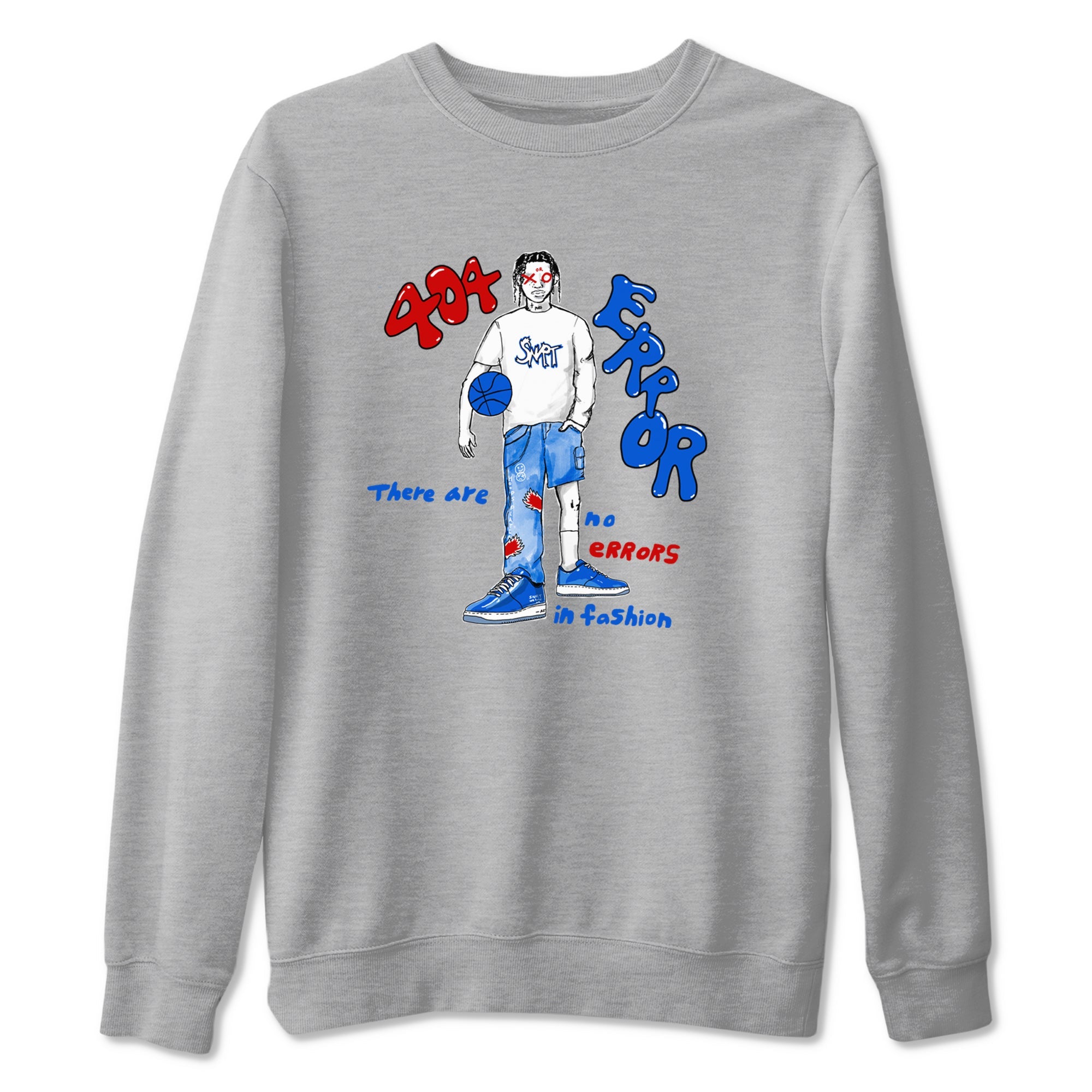 Air Force 1 404 Error shirt to match jordans No Errors In Fashion sneaker tees Air Force 1 404 Error Drip Gear Zone unisex cotton Heather Grey 2 crew neck shirt