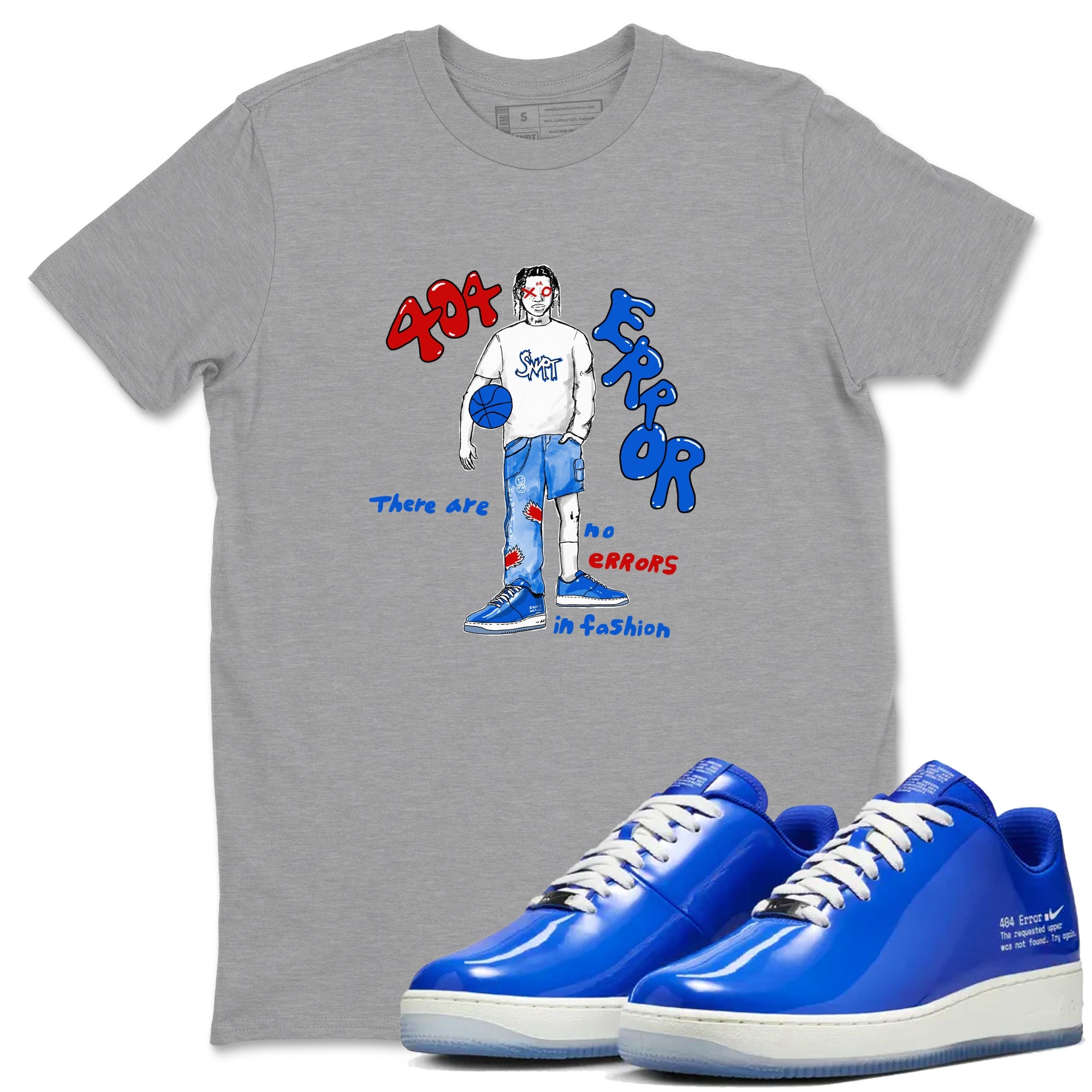 Air Force 1 404 Error shirt to match jordans No Errors In Fashion sneaker tees Air Force 1 404 Error Drip Gear Zone unisex cotton Heather Grey 1 crew neck shirt