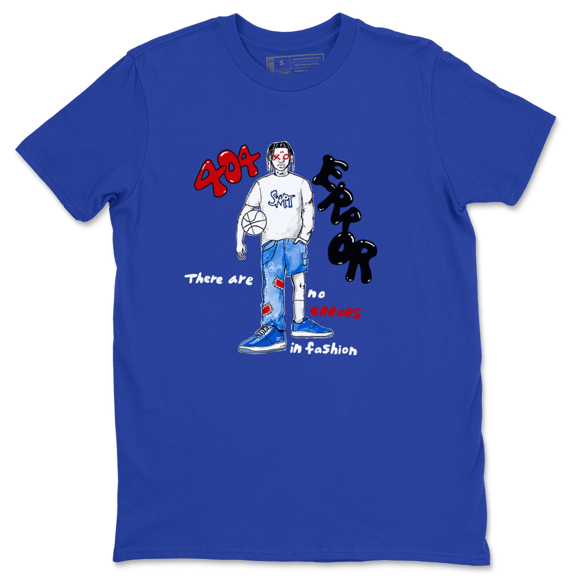Air Force 1 404 Error shirt to match jordans No Errors In Fashion sneaker tees Air Force 1 404 Error Drip Gear Zone unisex cotton Royal Blue 2 crew neck shirt