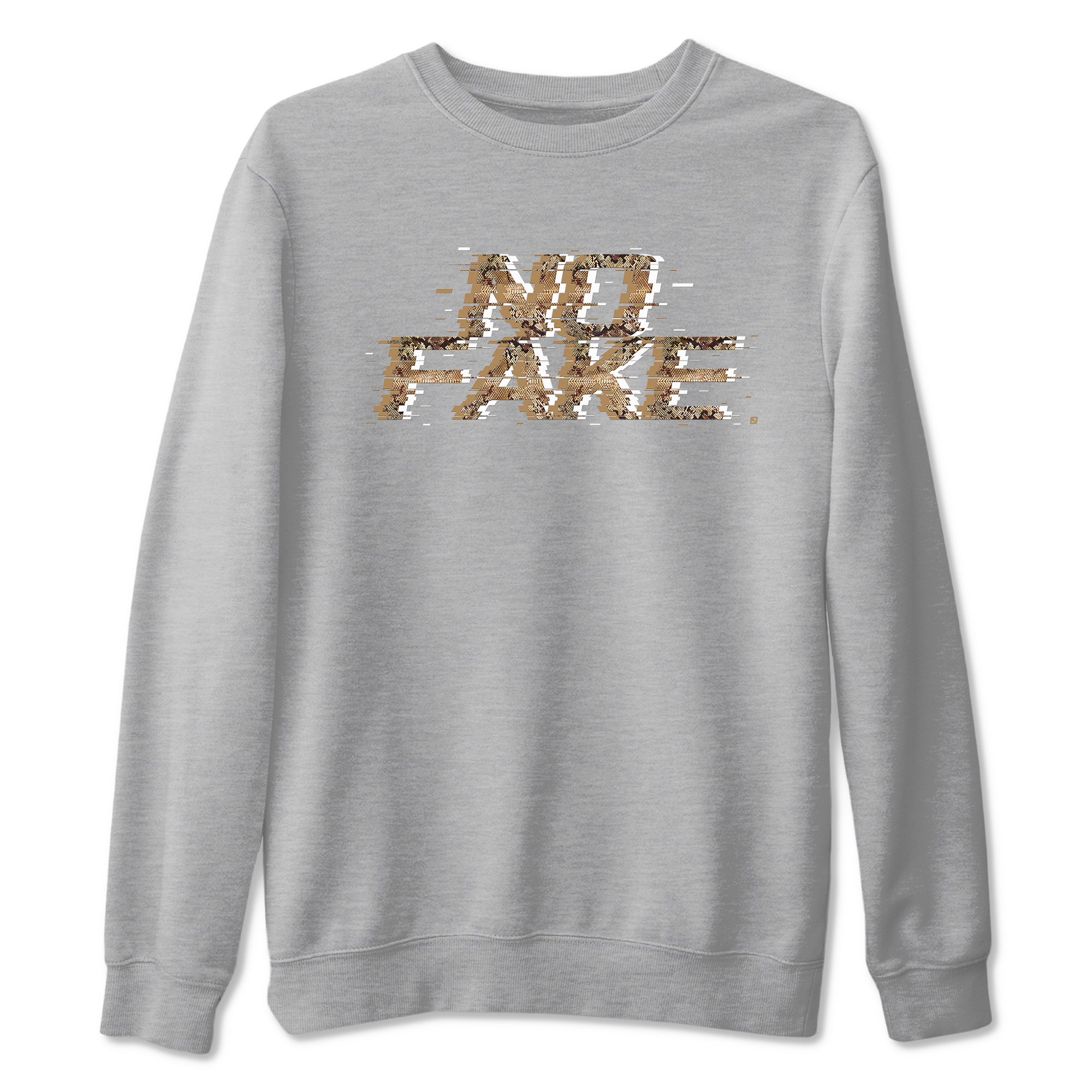 AF1 Ivory Snake shirt to match jordans No Fake Glitch sneaker tees Air Force 1 Ivory Snake Drip Gear Zone unisex cotton Heather Grey 2 crew neck shirt