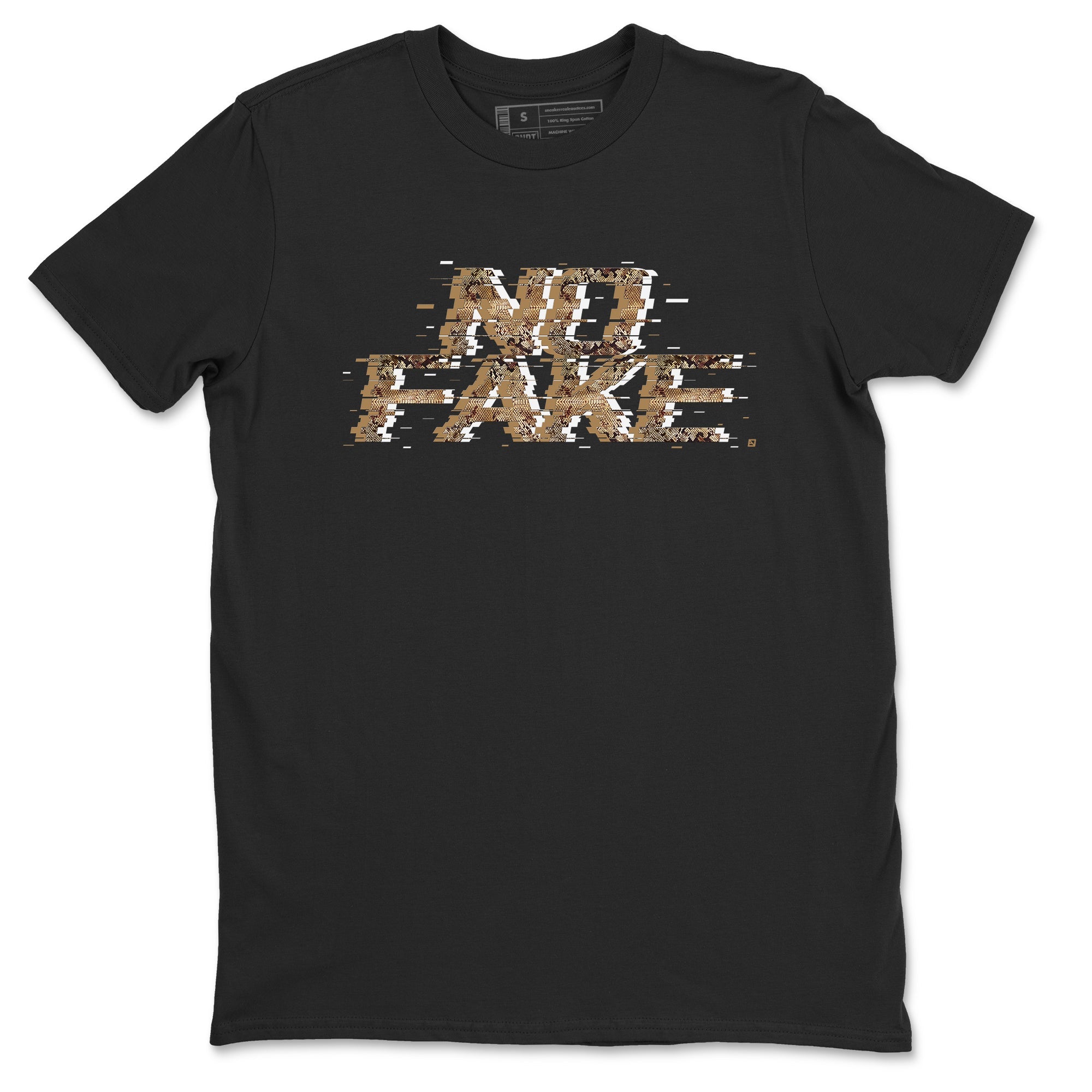 AF1 Ivory Snake shirt to match jordans No Fake Glitch sneaker tees Air Force 1 Ivory Snake Drip Gear Zone unisex cotton Black 2 crew neck shirt