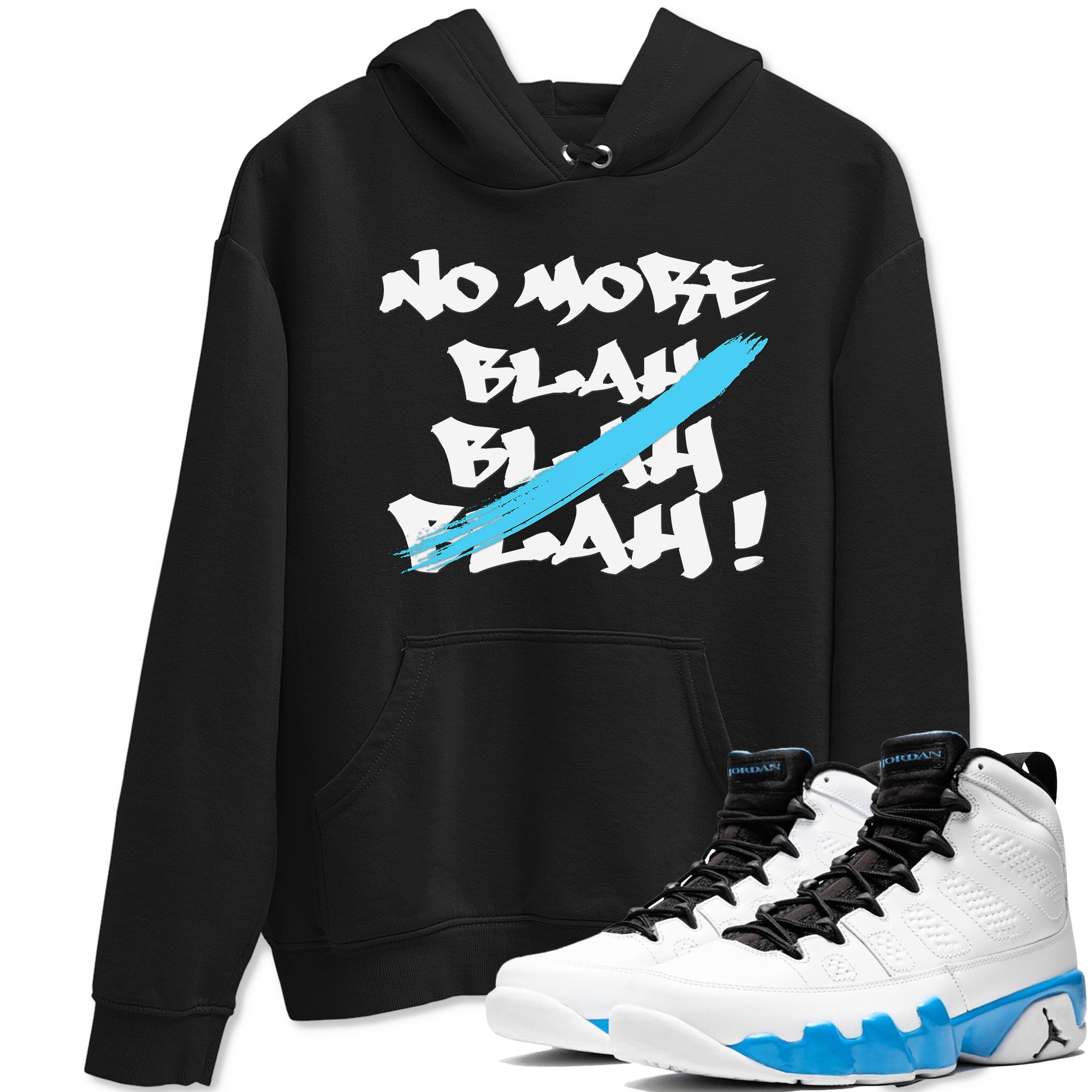 9s Powder Blue shirt to match jordans No More Blah sneaker tees Air Jordan 9 Powder Blue Drip Gear Zone unisex cotton Black 1 crew neck shirt