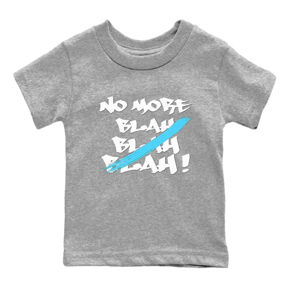 9s Powder Blue shirt to match jordans No More Blah sneaker tees Air Jordan 9 Powder Blue Drip Gear Zone baby toddler Heather Grey 2 cotton Shirt
