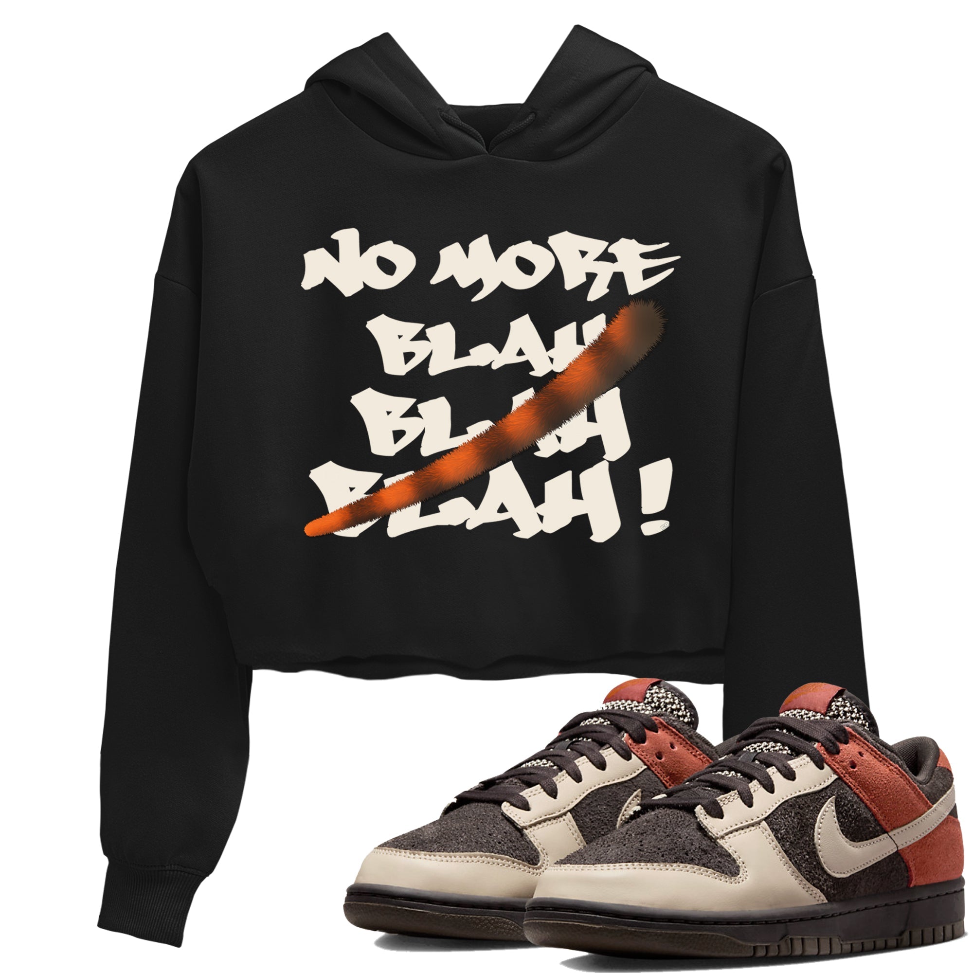 Dunk Low Red Panda shirt to match jordans No More Blah sneaker tees Dunks Red Panda Drip Gear Zone Sneaker Matching Clothing Brand Black 1 Crop T-Shirt