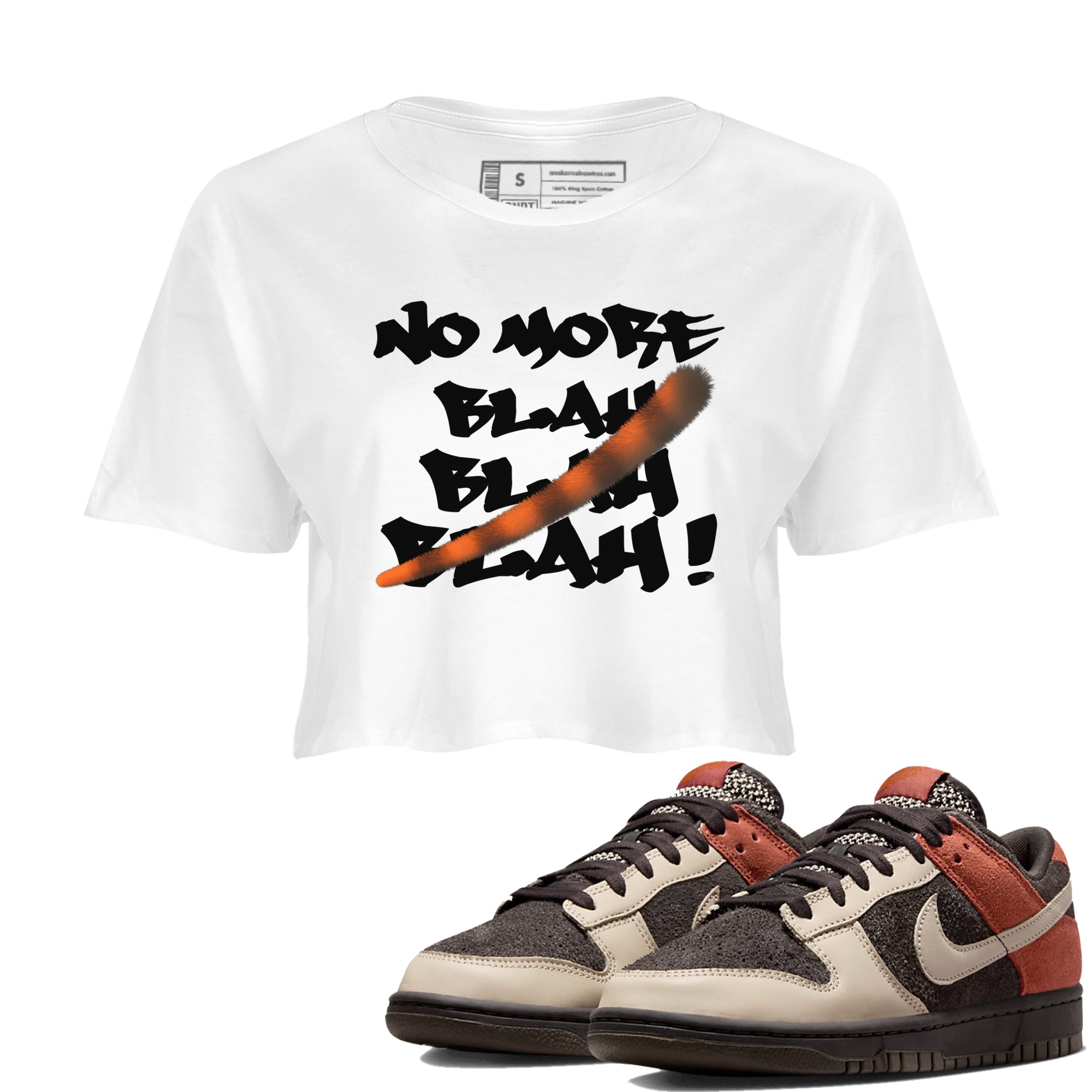 Dunk Low Red Panda shirt to match jordans No More Blah sneaker tees Dunks Red Panda Drip Gear Zone Sneaker Matching Clothing Brand White 1 Crop T-Shirt