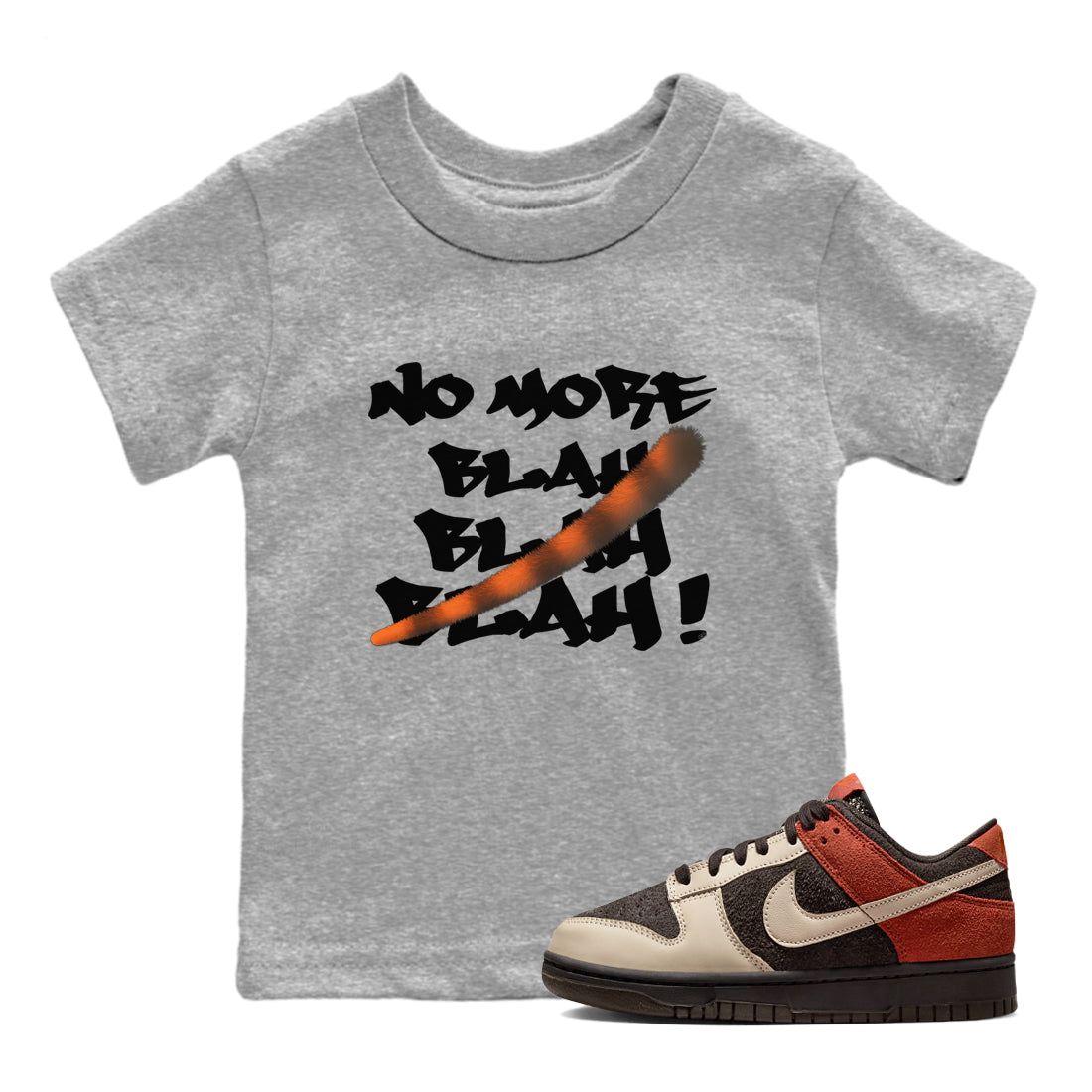 Dunk Low Red Panda shirt to match jordans No More Blah sneaker tees Dunks Red Panda Drip Gear Zone Sneaker Matching Clothing Brand Baby Toddler Heather Grey 1 T-Shirt