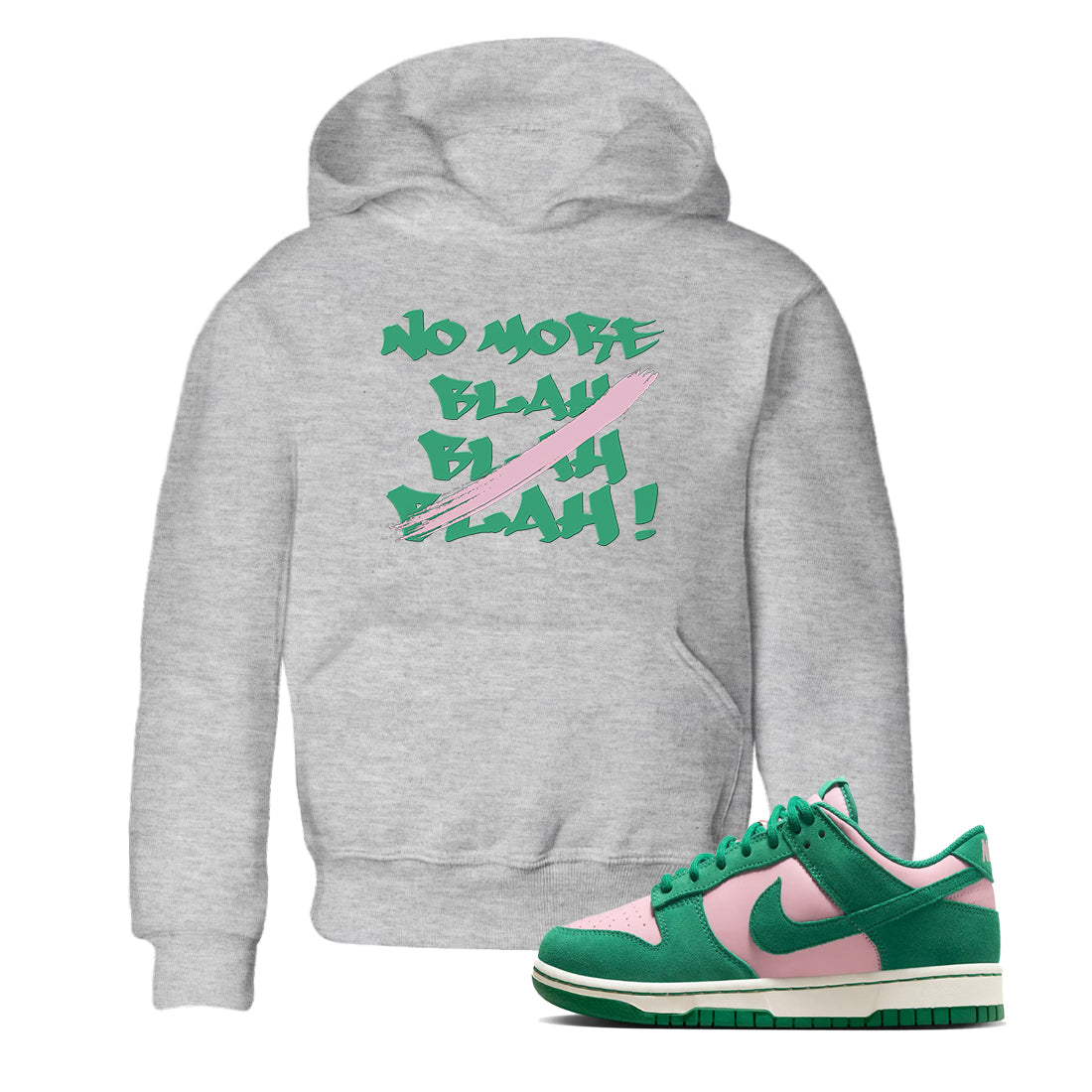 Dunk Medium Soft Pink Malachite shirt to match jordans No More Blah sneaker tees Dunk Medium Soft Pink Malachite Drip Gear Zone baby toddler Heather Grey 1 cotton Shirt