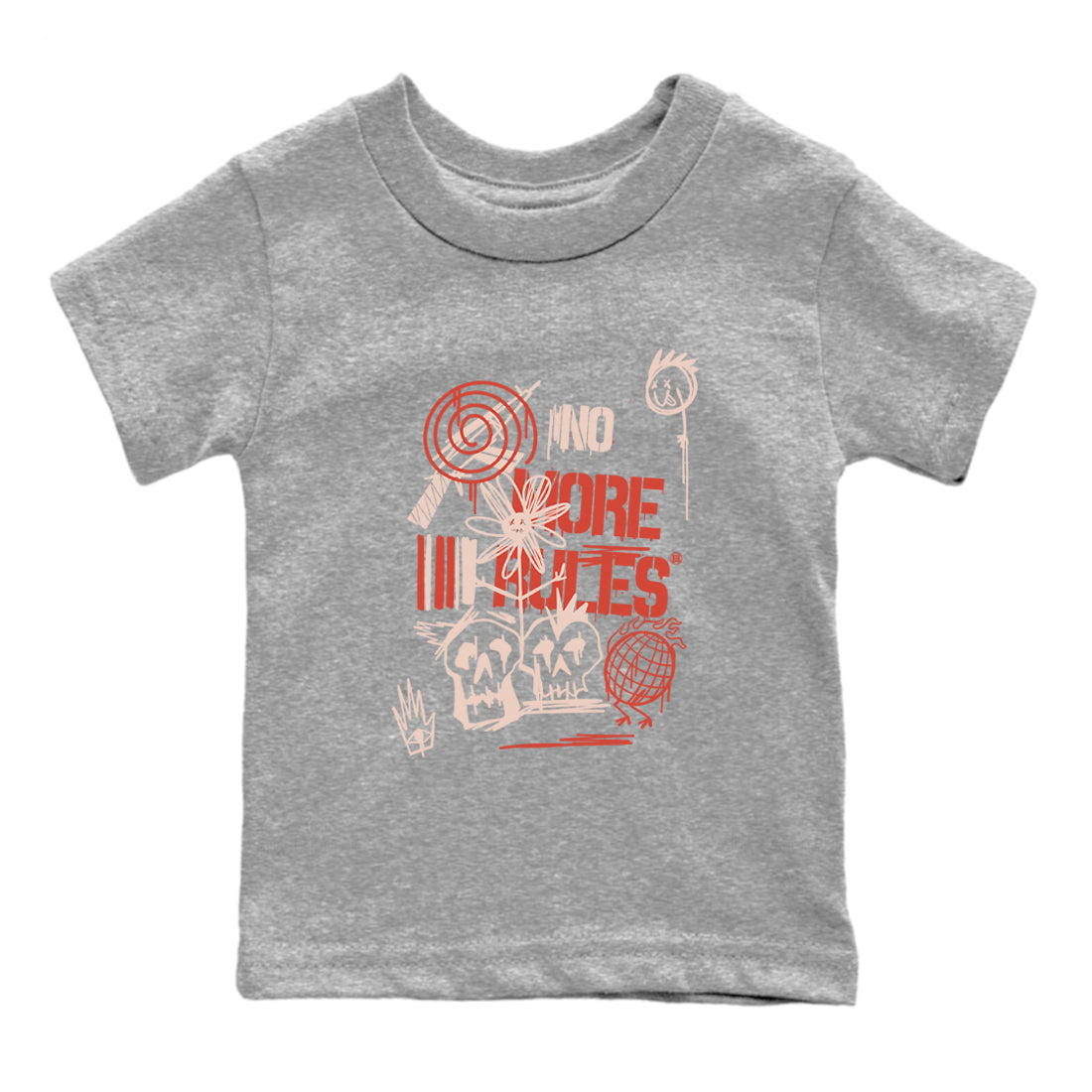 Air Jordan 13 Dune Red shirts to match jordans No More Rules sneaker match tees Air Jordan 13 Dune Red Drip Gear Zone streetwear brand Baby and Youth Heather Grey 2 cotton tee