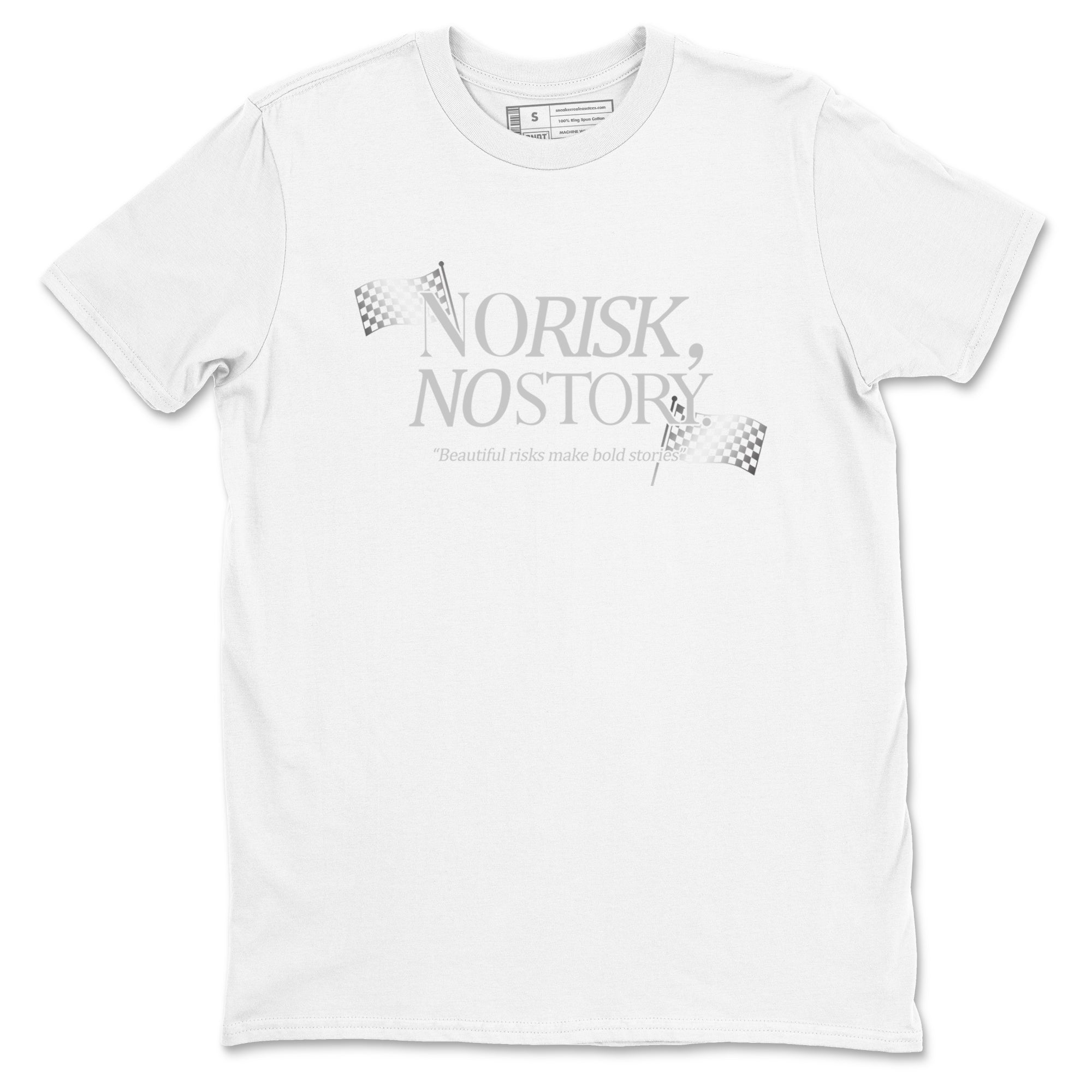 11s Grand Finale Sneaker match tees  Sneaker Tees To Match Jordan 11 Grand Finale Sneakers  No Risk No Story Graphic Tee White 2