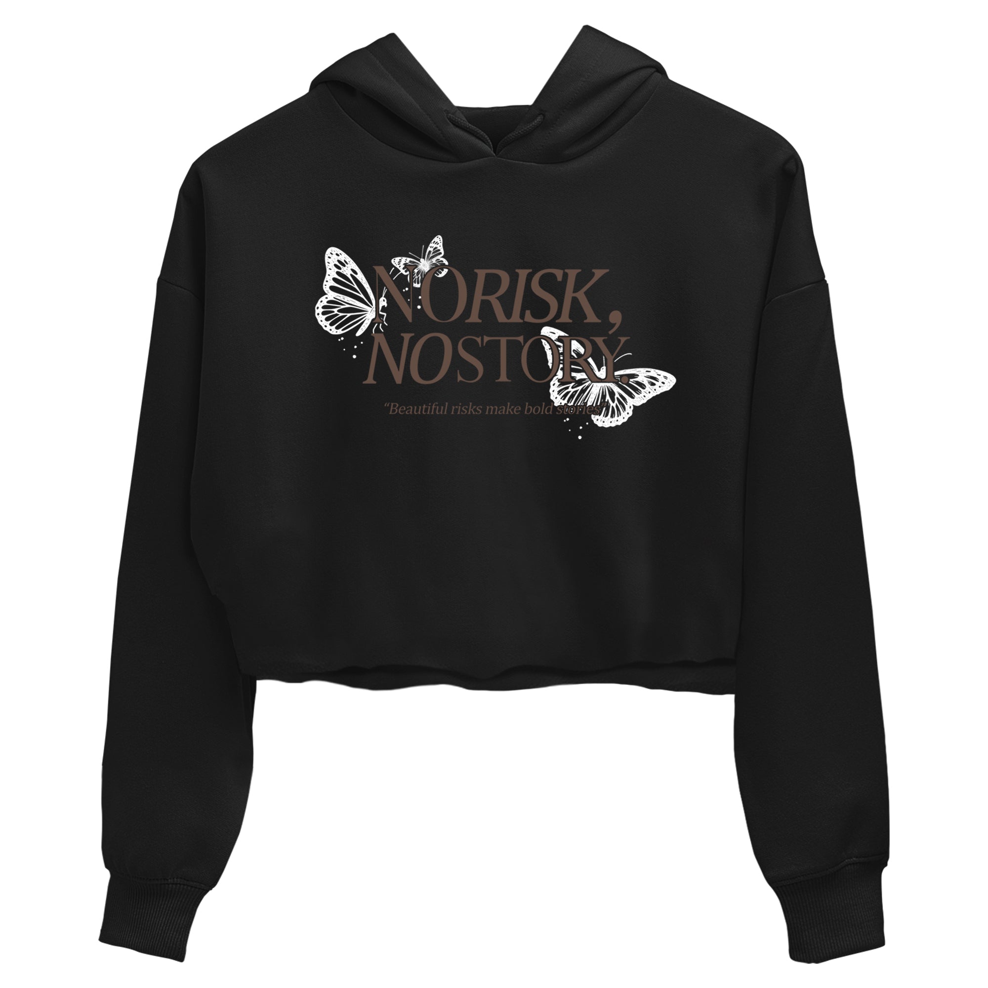 Sneaker match tees  Sneaker Tees To Match Air Jordan 4 Cave Stone Shoes  No Risk No Story Crop T-Shirt Black 2