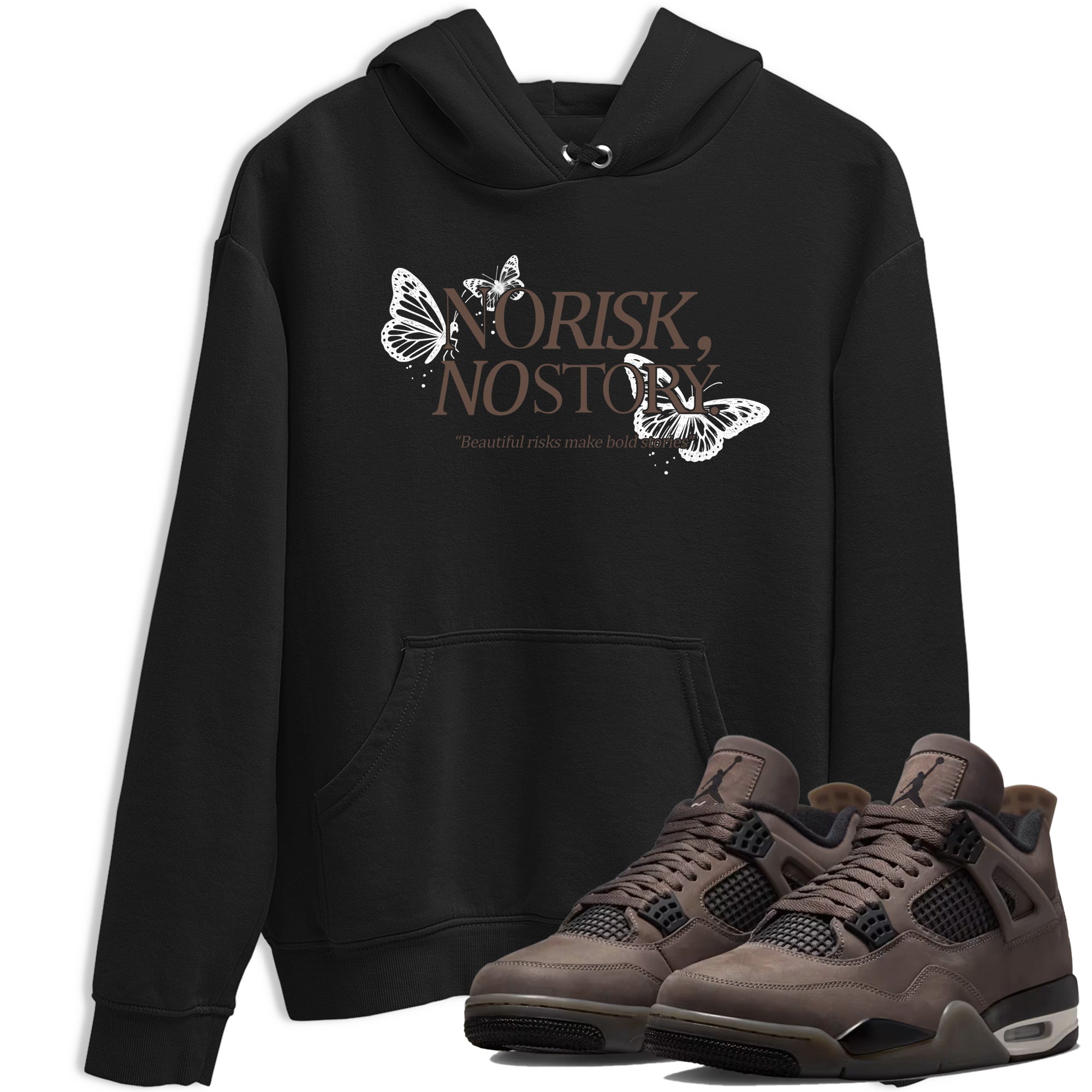 Sneaker match tees  Sneaker Tees To Match Air Jordan 4 Cave Stone Shoes  No Risk No Story Tee Black 1