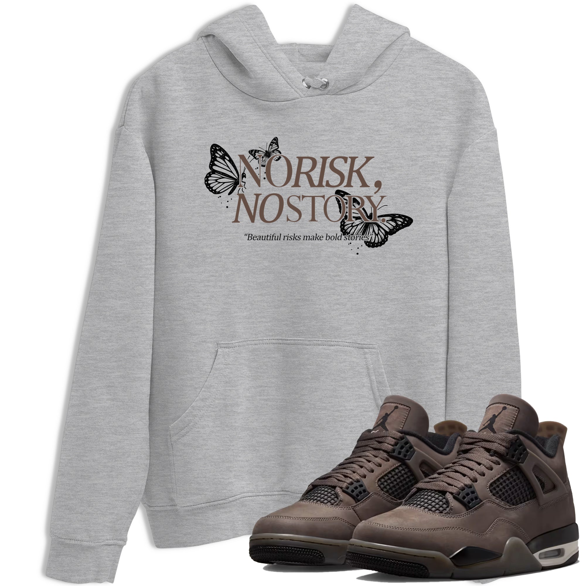 Sneaker match tees  Sneaker Tees To Match Air Jordan 4 Cave Stone Shoes  No Risk No Story Tee Heather Grey 1