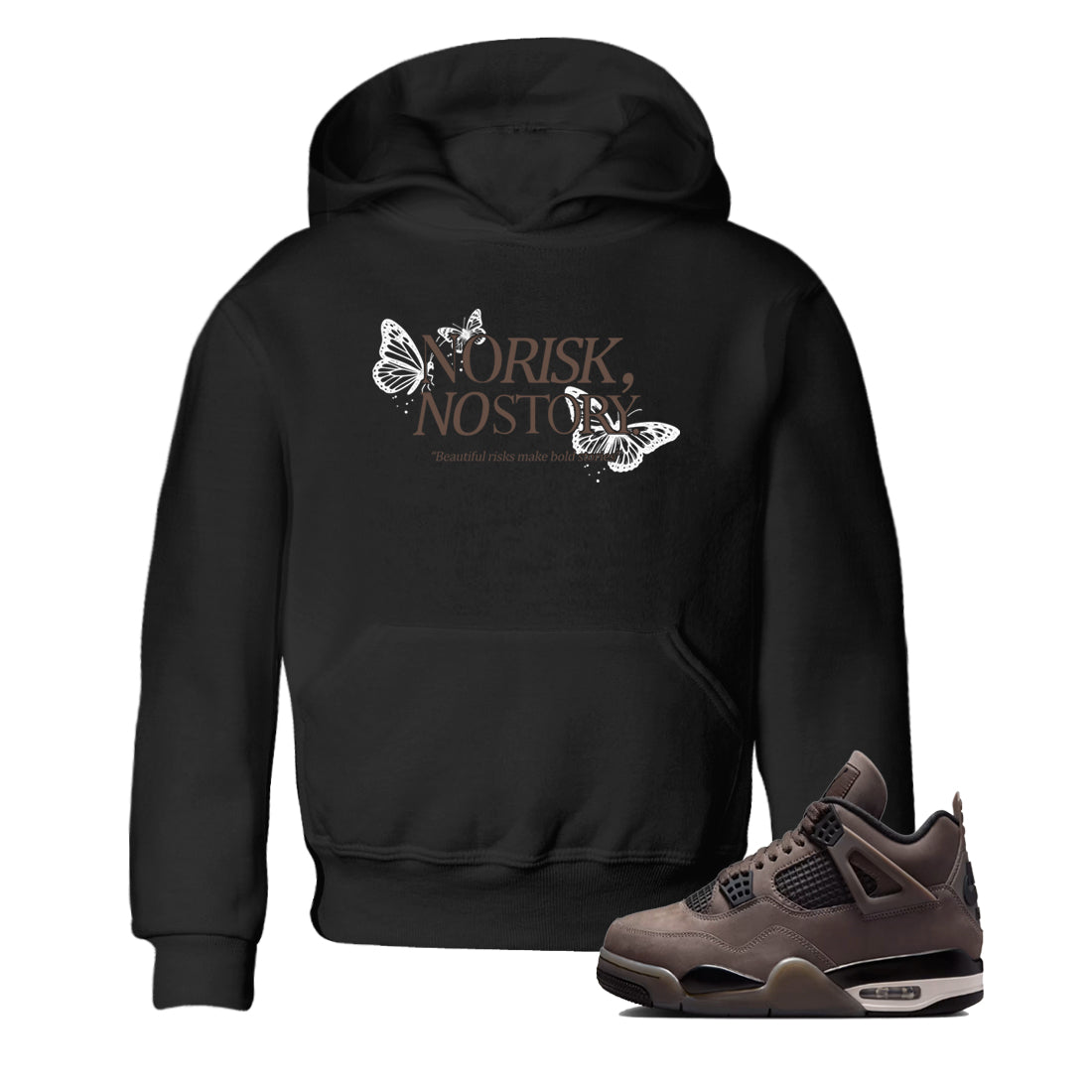 Sneaker match tees  Sneaker Tees To Match Air Jordan 4 Cave Stone Shoes  No Risk No Story Kids T-Shirt Black 1