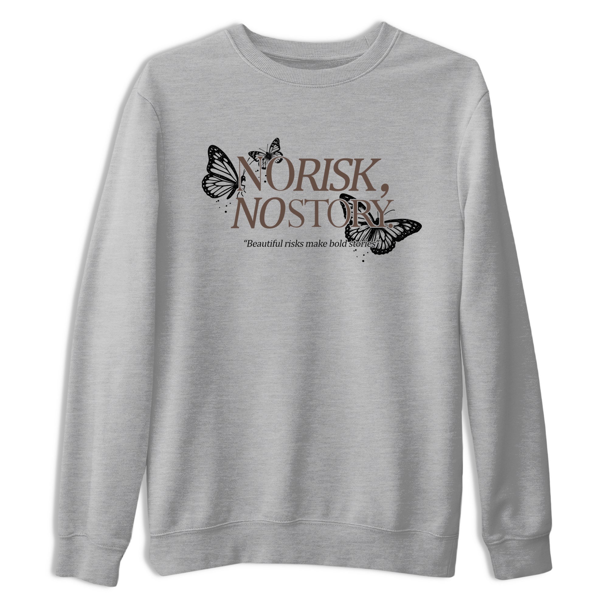 Sneaker match tees  Sneaker Tees To Match Air Jordan 4 Cave Stone Shoes  No Risk No Story Tee Heather Grey 2