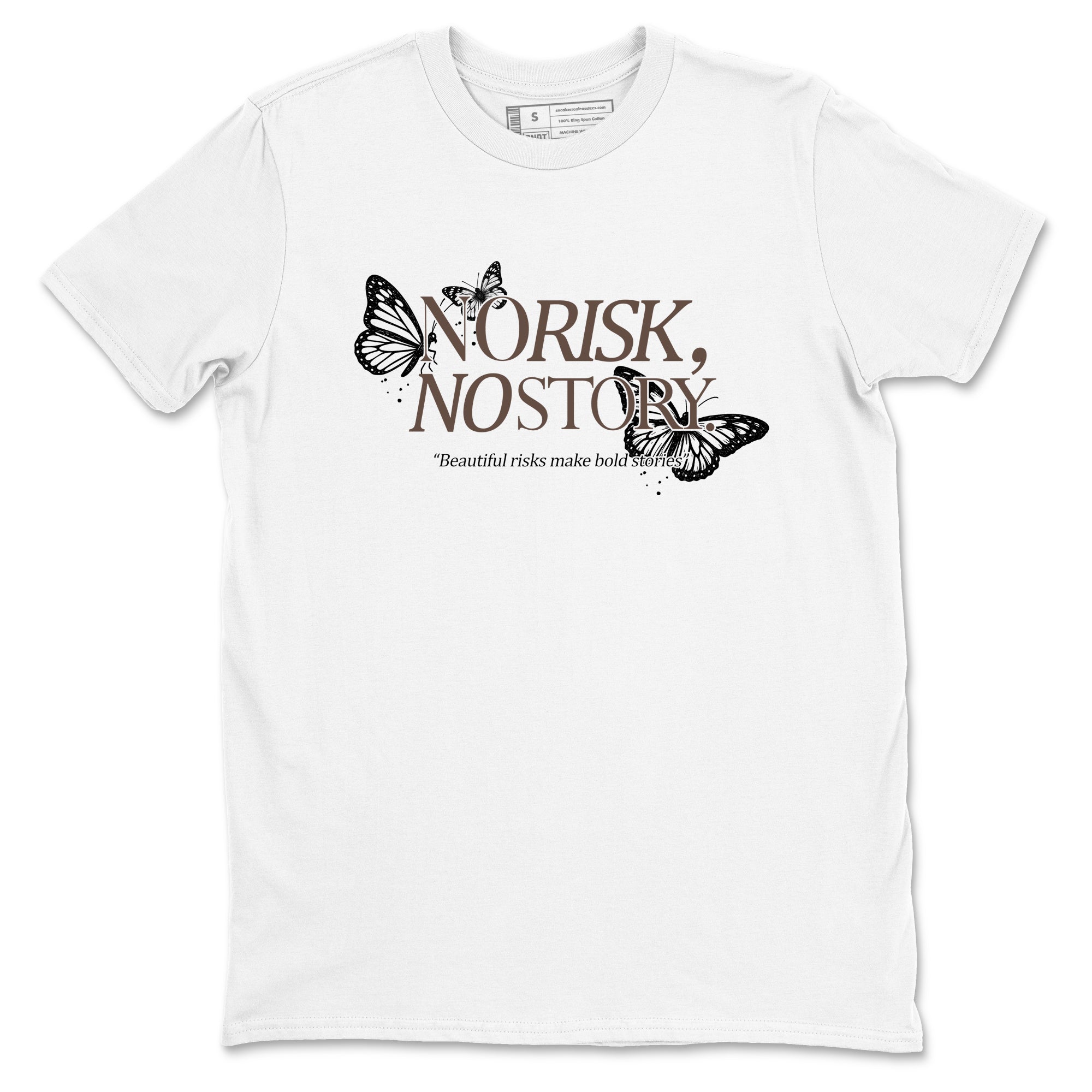 Sneaker match tees  Sneaker Tees To Match Air Jordan 4 Cave Stone Shoes  No Risk No Story Tee White 2