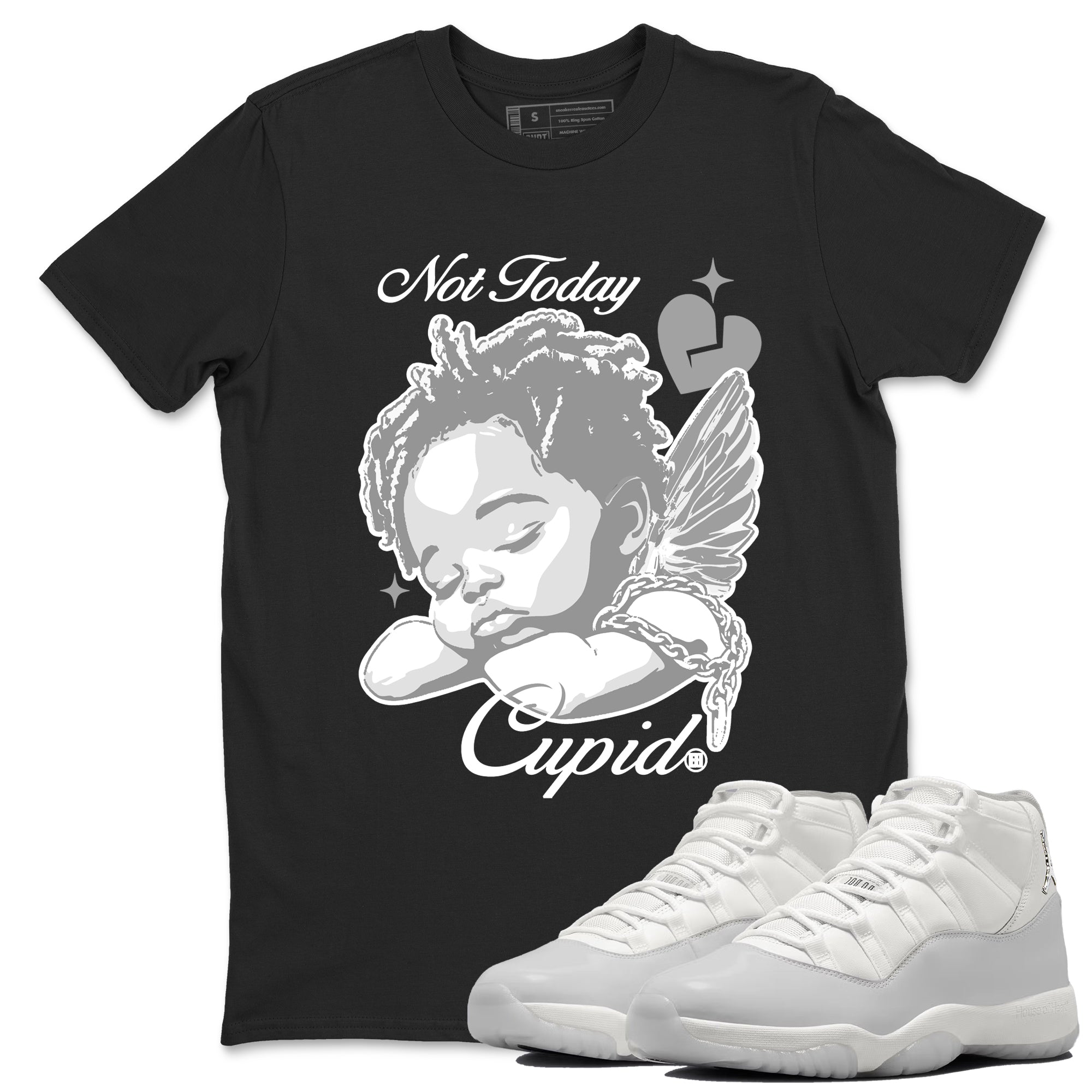 Sneaker match tees  Sneaker Tees To Match Air Jordan 11 Grand Finale Shoes  Not Today Cupid Tee Black 1