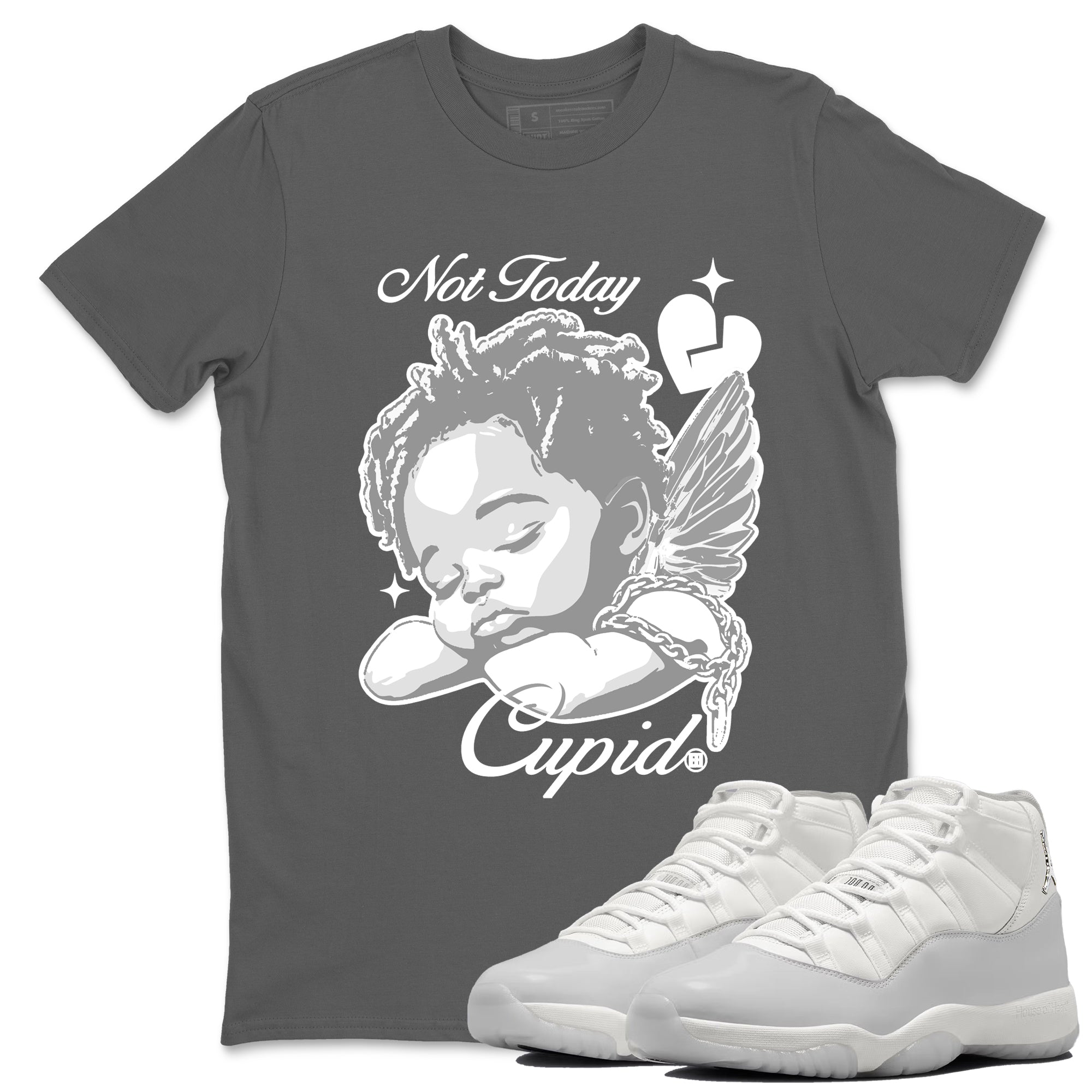 Sneaker match tees  Sneaker Tees To Match Air Jordan 11 Grand Finale Shoes  Not Today Cupid Tee Cool Grey 1