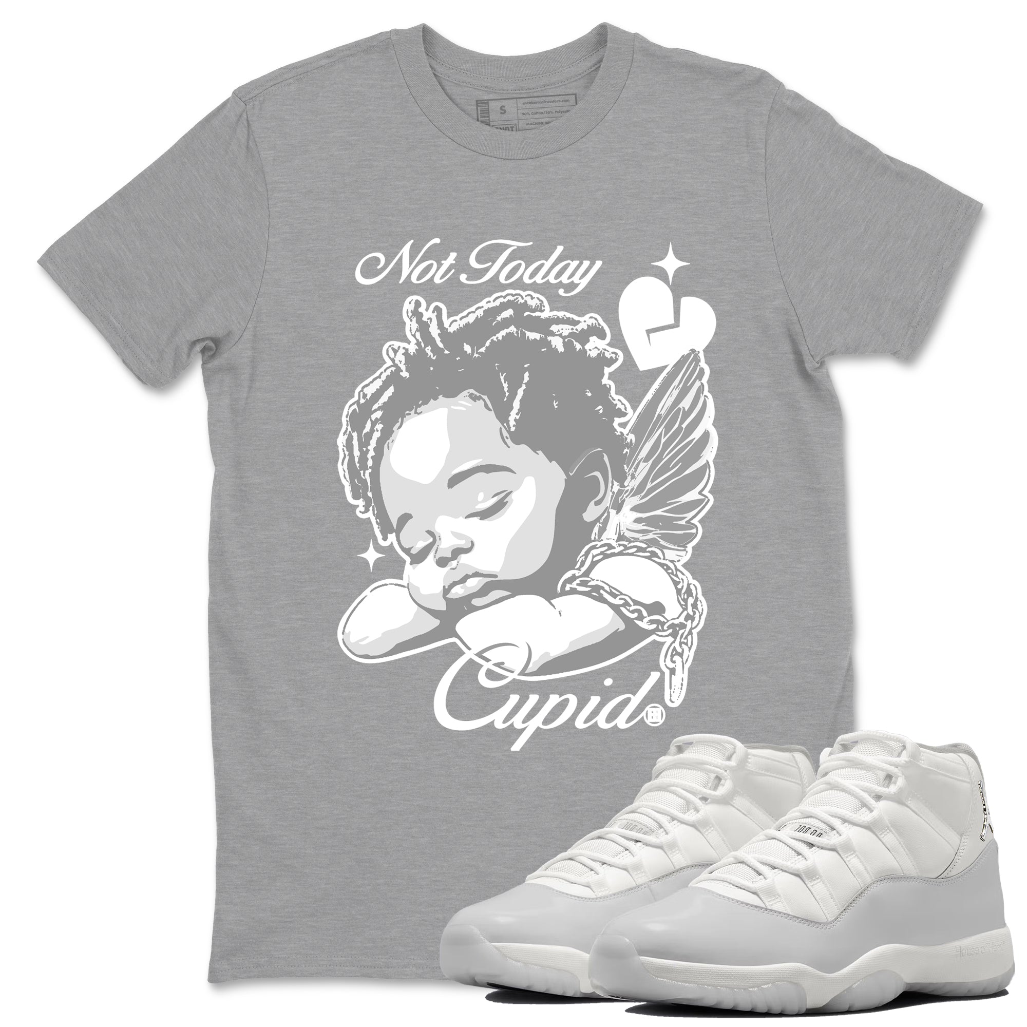 Sneaker match tees  Sneaker Tees To Match Air Jordan 11 Grand Finale Shoes  Not Today Cupid Tee Heather Grey 1