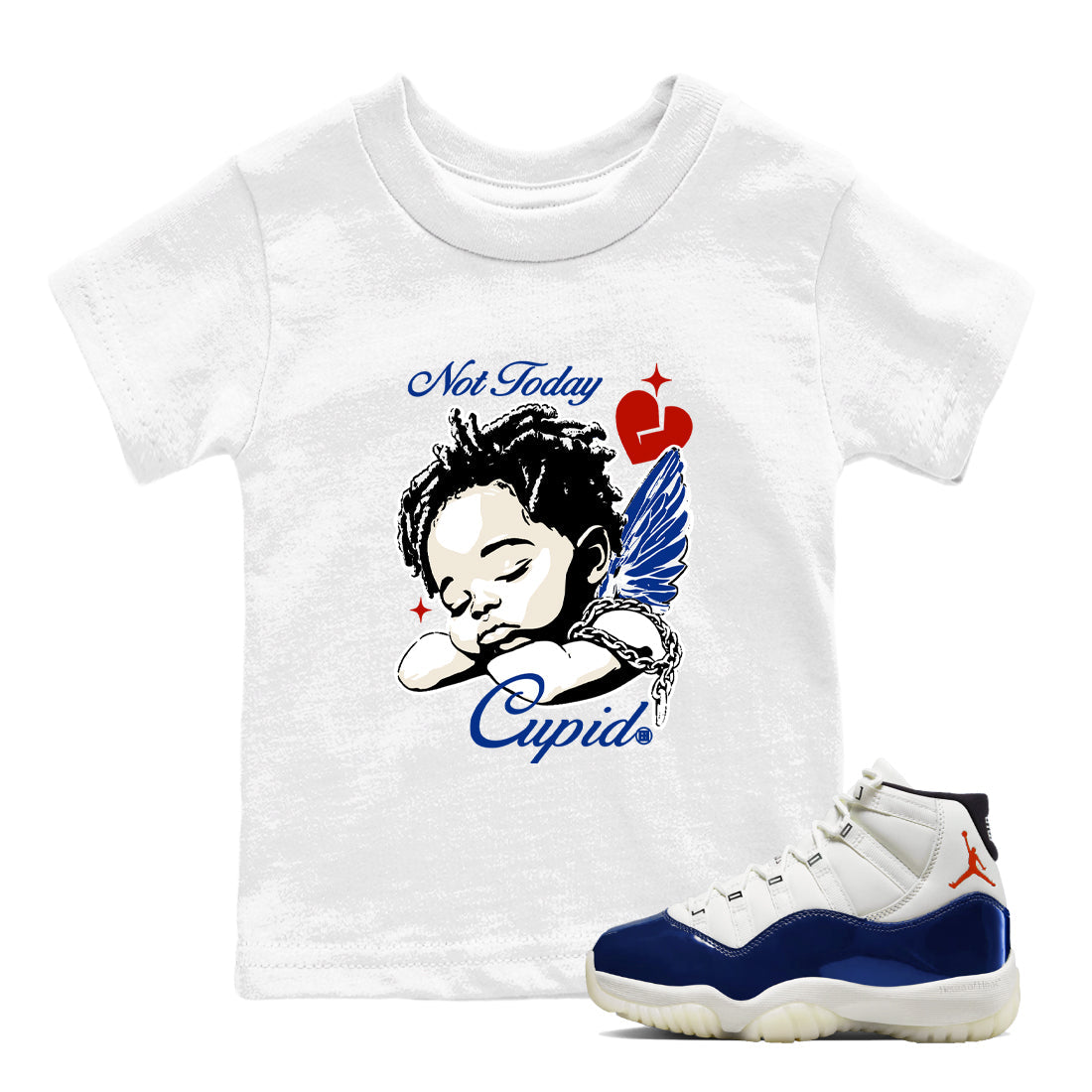 Sneaker Threads  Sneaker Tees To Match Air Jordan 11 Rare Air  Not Today Cupid Youth Graphic Tee White 1. Perfect for Jordan releases 2025 colorways.