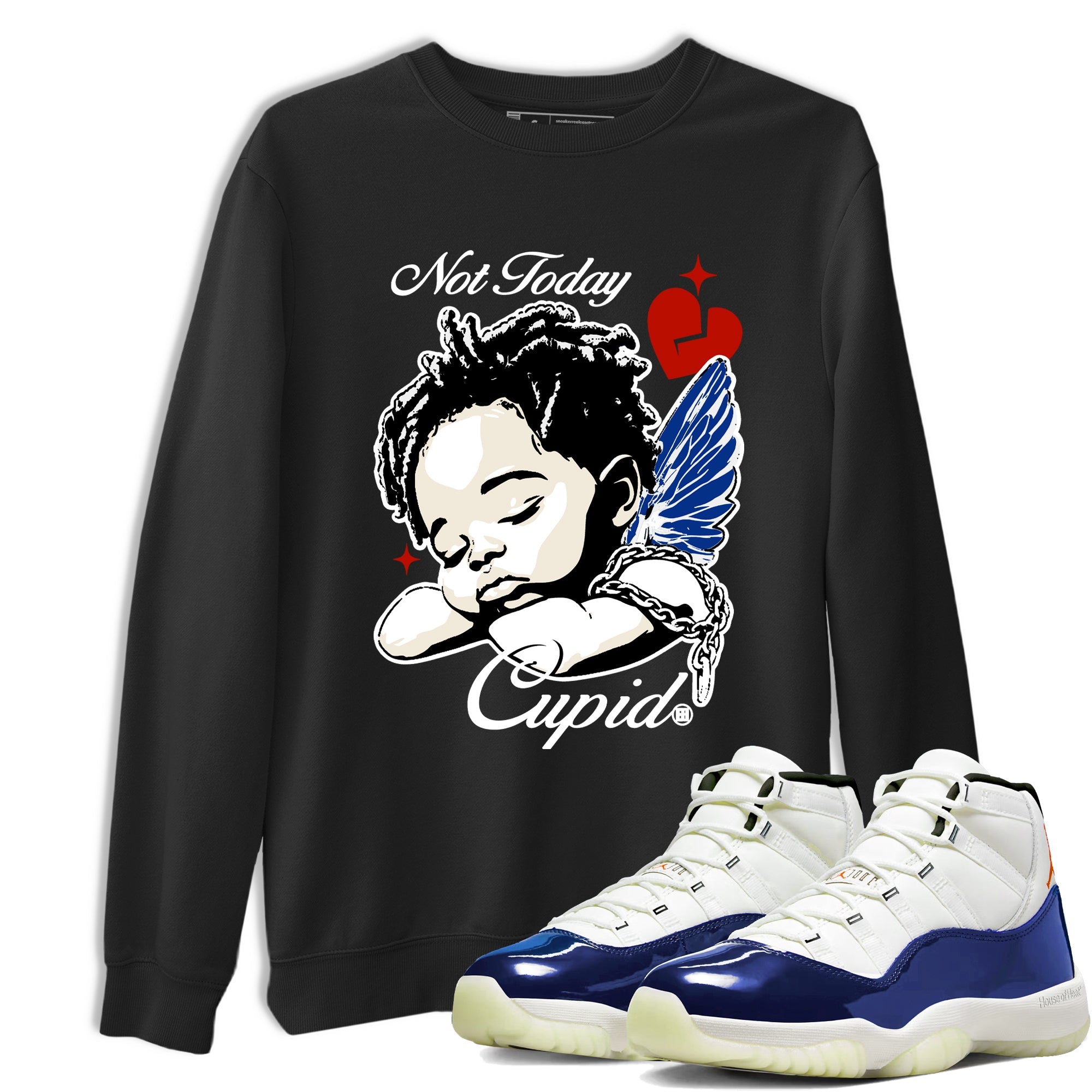 Sneaker Threads  Sneaker Tees To Match Air Jordan 11 Rare Air  Not Today Cupid Graphic Tee Black 1. Perfect for Jordan releases 2025 colorways.