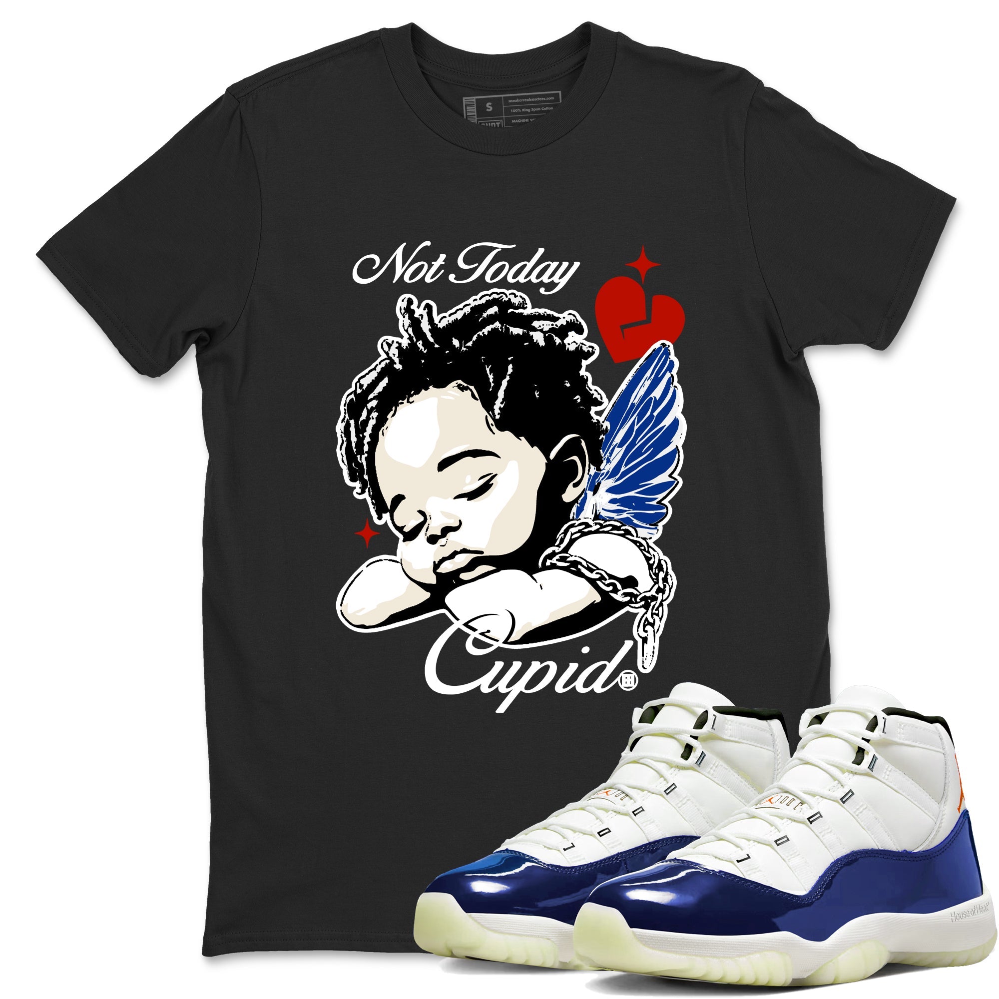 Sneaker Threads  Sneaker Tees To Match Air Jordan 11 Rare Air  Not Today Cupid Graphic Tee Black 1. Perfect for Jordan releases 2025 colorways.