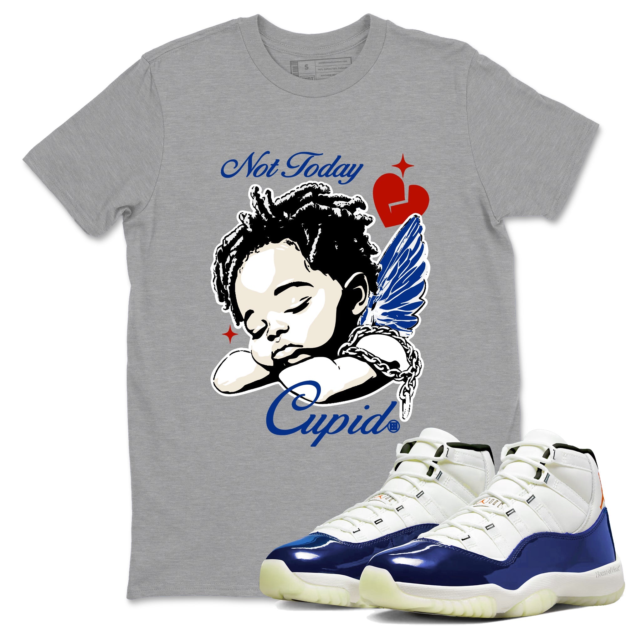 Sneaker Threads  Sneaker Tees To Match Air Jordan 11 Rare Air  Not Today Cupid Graphic Tee Heather Grey 1. Perfect for Jordan releases 2025 colorways.