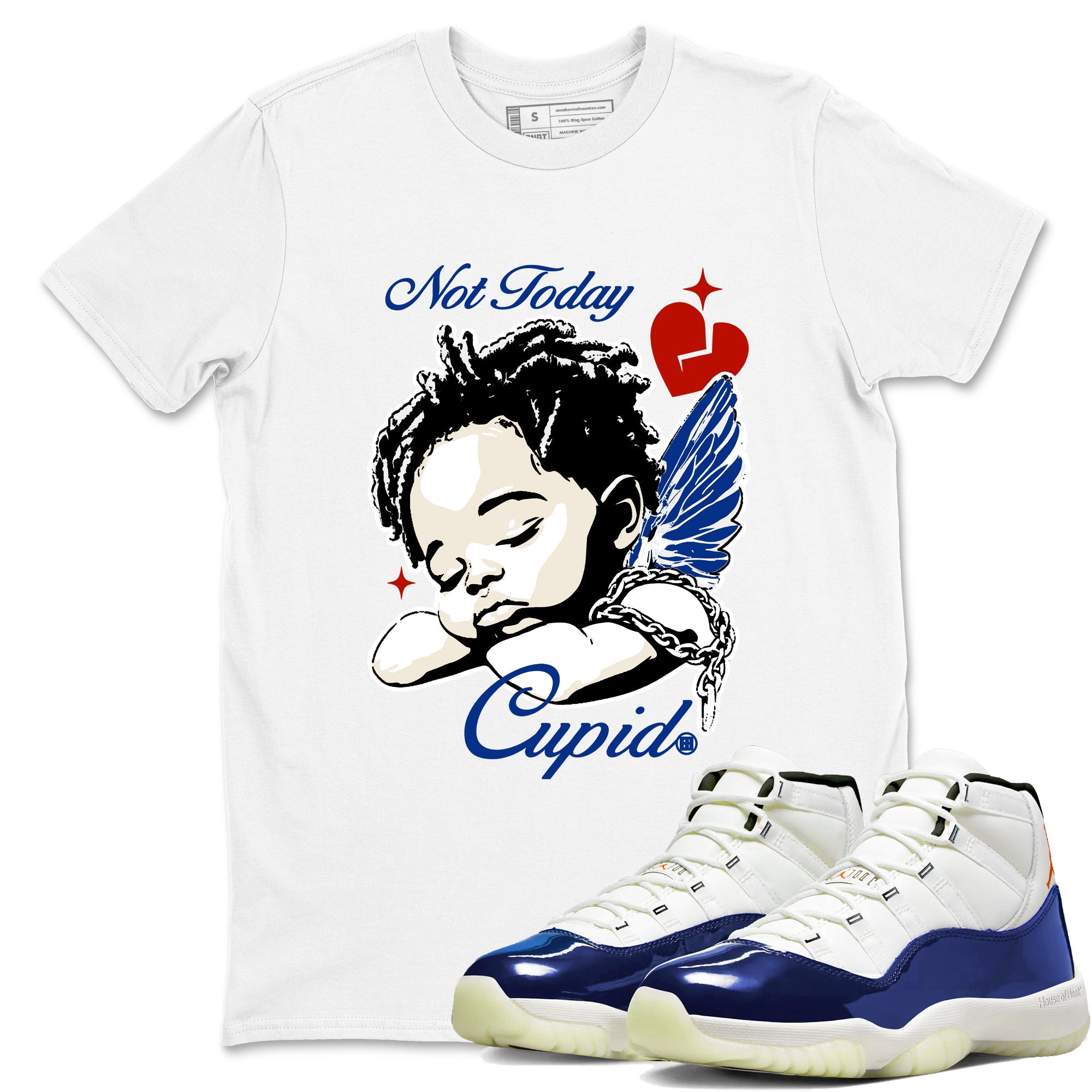Sneaker Threads  Sneaker Tees To Match Air Jordan 11 Rare Air  Not Today Cupid Graphic Tee White 1. Perfect for Jordan releases 2025 colorways.