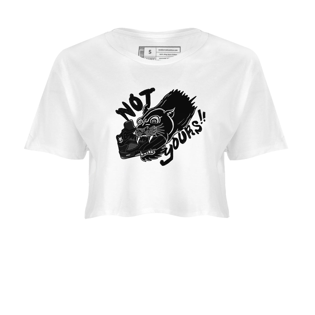 5s Black Cat shirts to match jordans Not Yours sneaker match tees Air Jordan 5 Black Cat Drip Gear Zone unisex cotton White 2 Crop Shirts