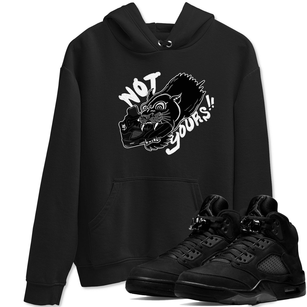 5s Black Cat shirts to match jordans Not Yours sneaker match tees Air Jordan 5 Black Cat Drip Gear Zone unisex cotton Black 1 crew neck shirts