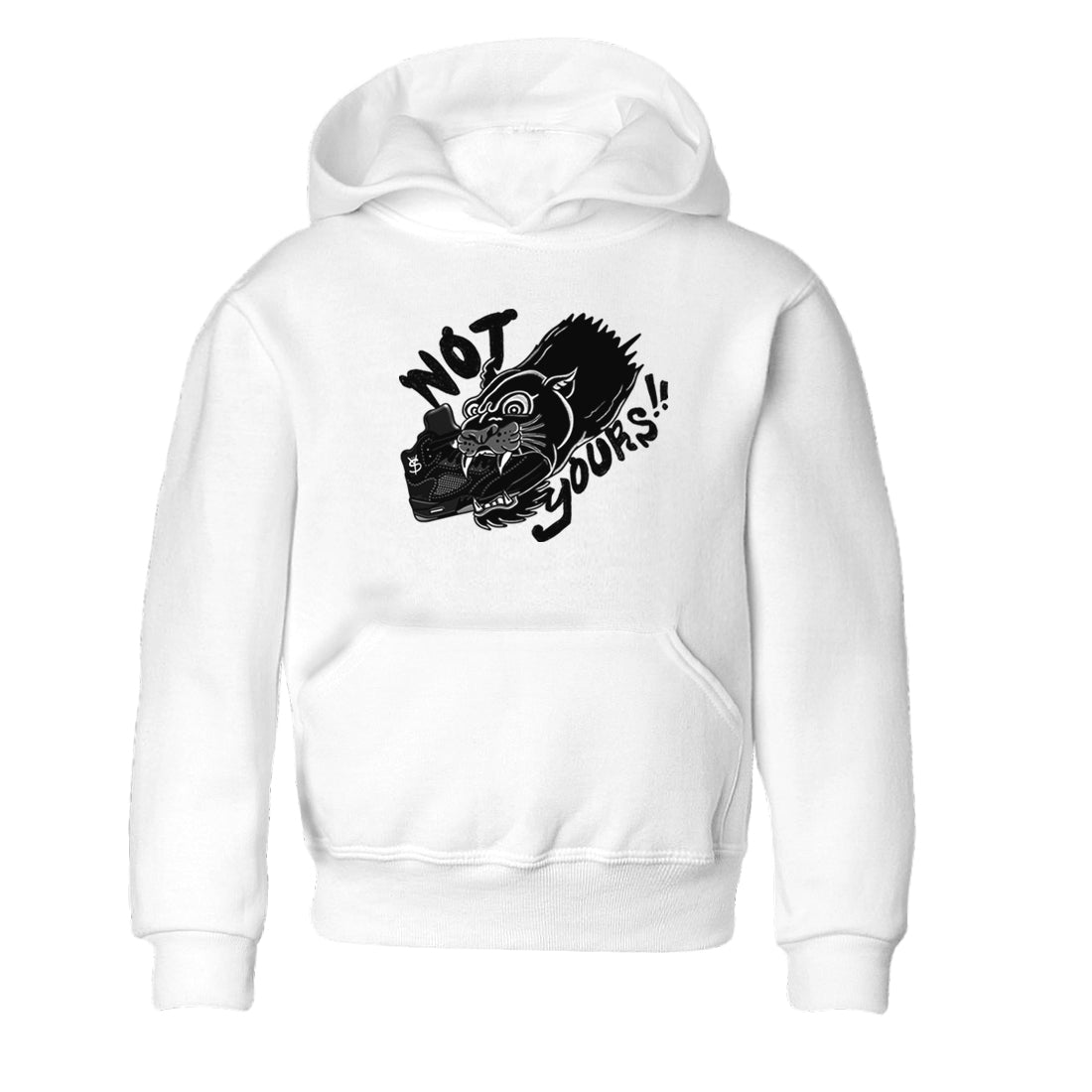 5s Black Cat shirts to match jordans Not Yours sneaker match tees Air Jordan 5 Black Cat Drip Gear Zone Youth Baby White 2 crew neck shirts