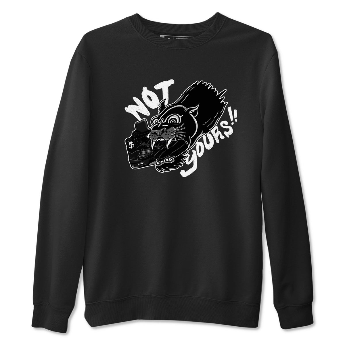 5s Black Cat shirts to match jordans Not Yours sneaker match tees Air Jordan 5 Black Cat Drip Gear Zone unisex cotton Black 2 crew neck shirts